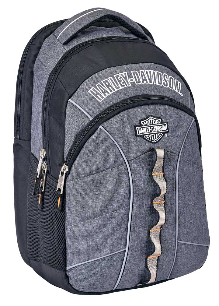 HARLEY-DAVIDSON バッグ グレー/ブラック Harley-Davidson® Bar & Shield Laptop Backpack, 19.5 x 13.5 in