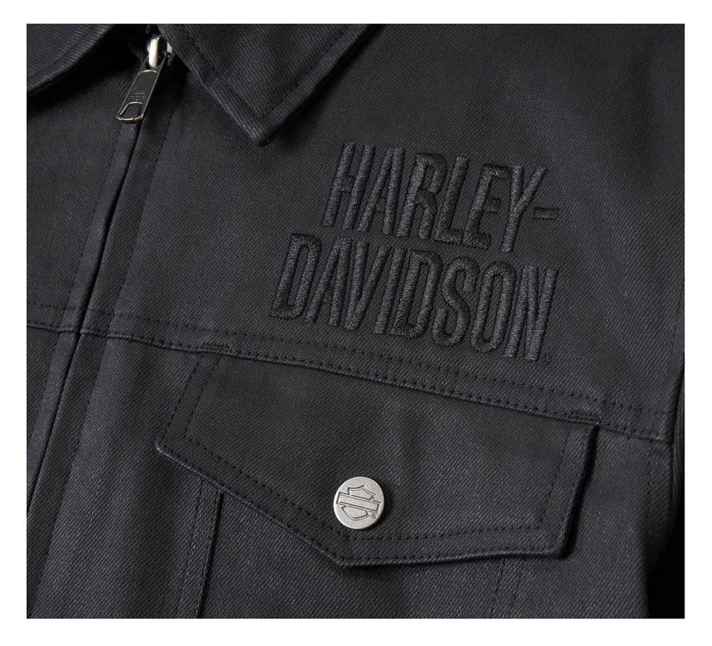 Harley-Davidson Men's Layering System Trucker Riding Jacket - Black 98124-23VM - No Hassle Returns at Wisconsin Harley