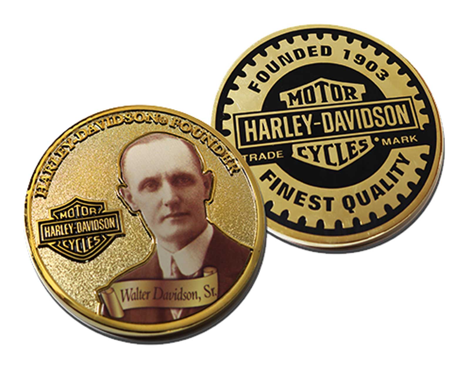Harley-Davidson Founding Fathers Collector Coin Set - Gold Plated Coins - No Hassle Returns at Wisconsin Harley