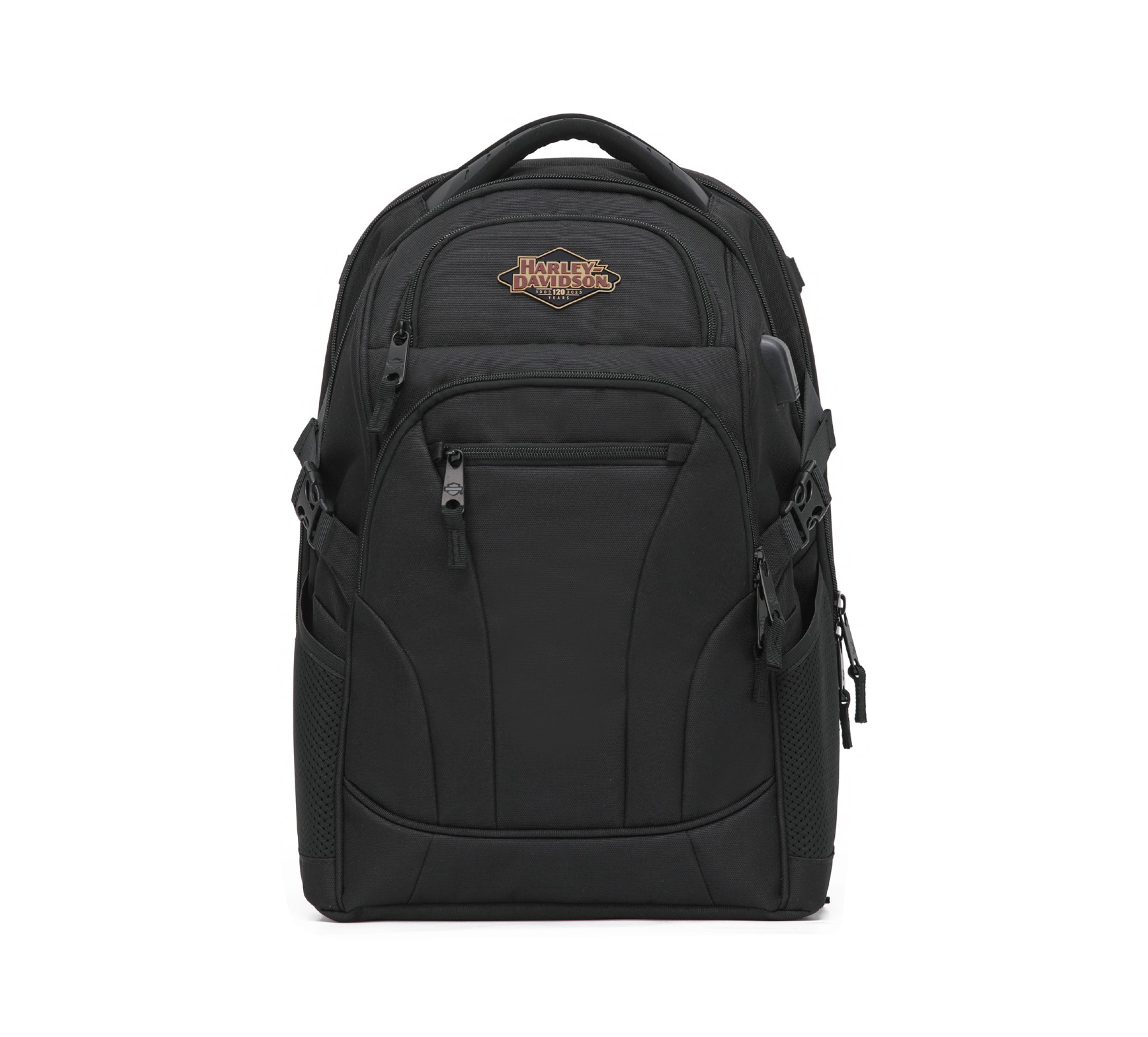Harley-Davidson 120th Anniversary 'Renegade' USB Water-Resistant Backpack- Black - Wisconsin Harley-Davidson