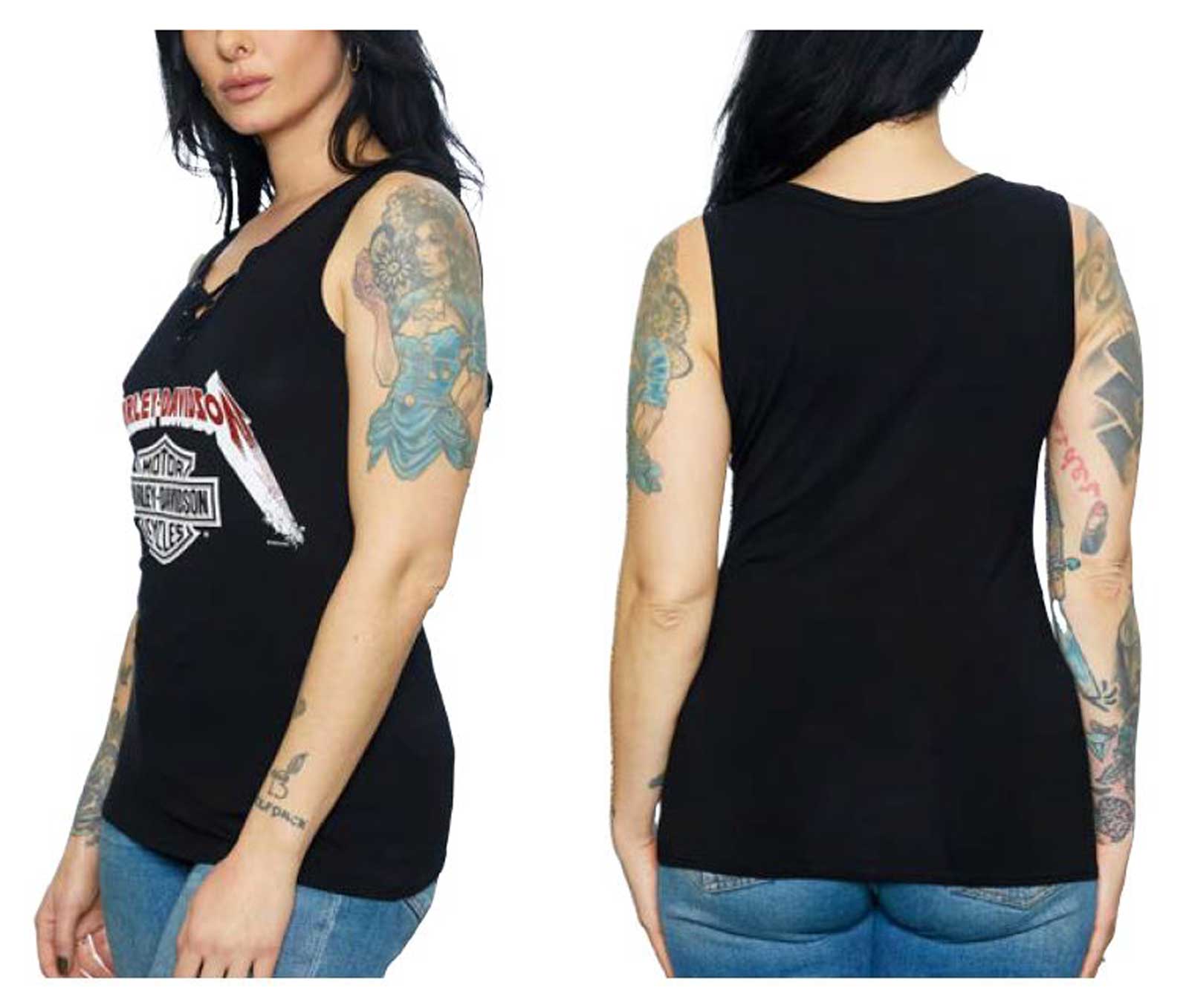 Harley-Davidson Free Shipping - Harley-Davidson Women's Obey Your Master Embellished V-Neck Sleeveless Tank Top - Free Shipping on many products plus Orders Over $99