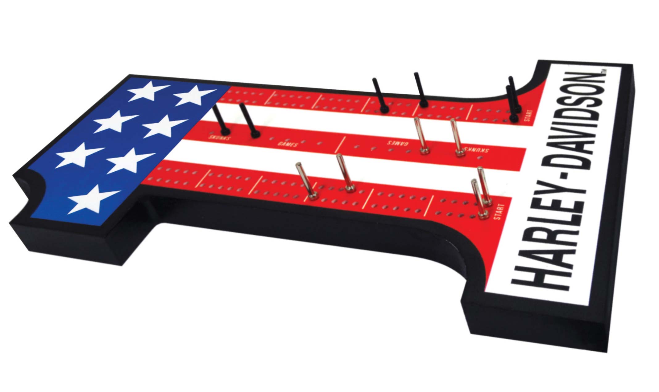 Harley-Davidson Free Shipping - Harley-Davidson Cribbage Board #1 Dark Custom Skull, 12 x 8 in. Board 66926 - Free Shipping on many products plus Orders Over $99