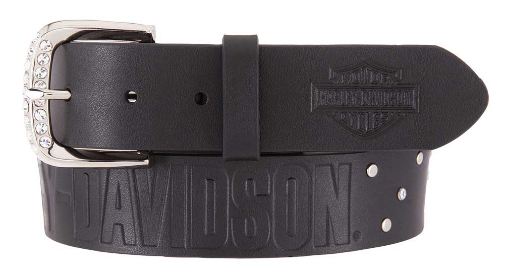 Harley-Davidson Women's Daydreamer Studded Genuine Leather Belt - Wisconsin Harley-Davidson