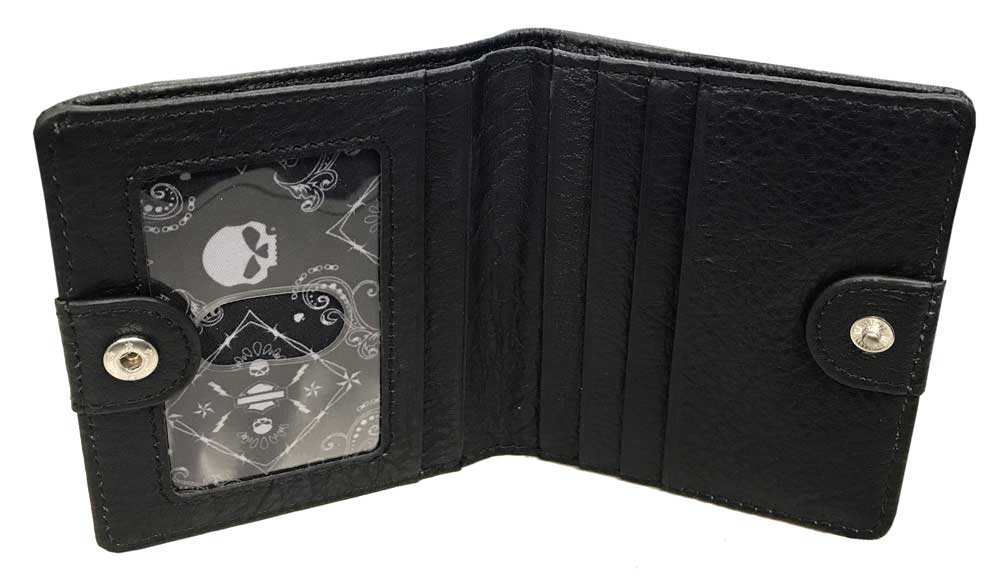 Harley-Davidson Free Shipping - Harley-Davidson Women's Showgirl B&S Bi-Fold Leather Wallet - Free Shipping on many products plus Orders Over $99