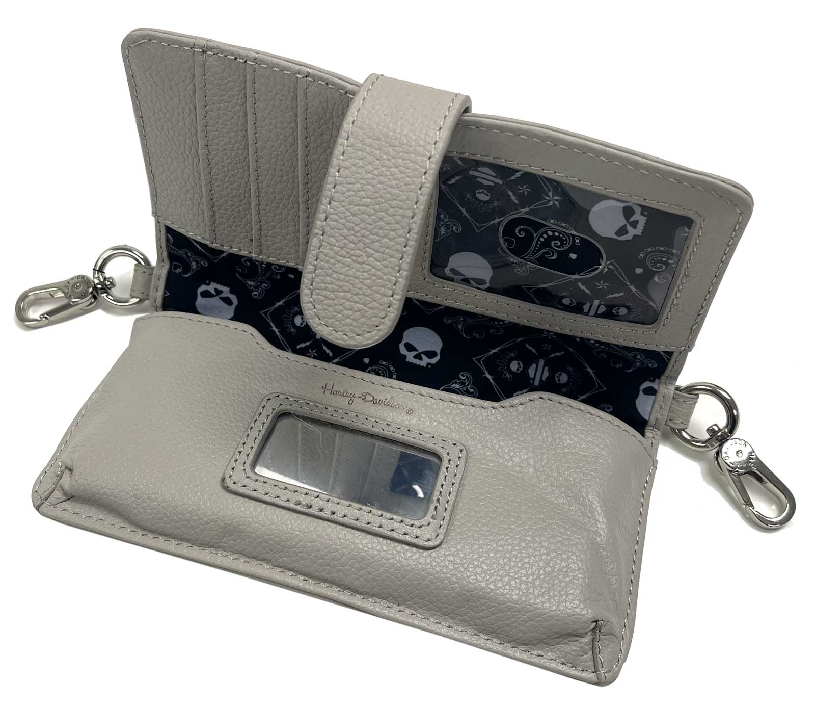 Harley-Davidson Free Shipping - Harley-Davidson Women's Vixen Bar & Shield Leather Phone Crossbody Purse - Gray - Free Shipping on many products plus Orders Over $99