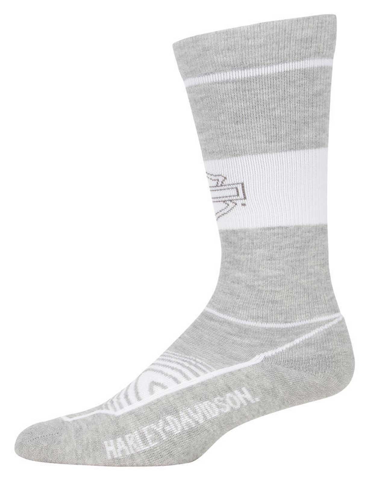 Harley-Davidson Women's Bar & Shield Moisture Wicking Riding Socks, Gray - Wisconsin Harley-Davidson