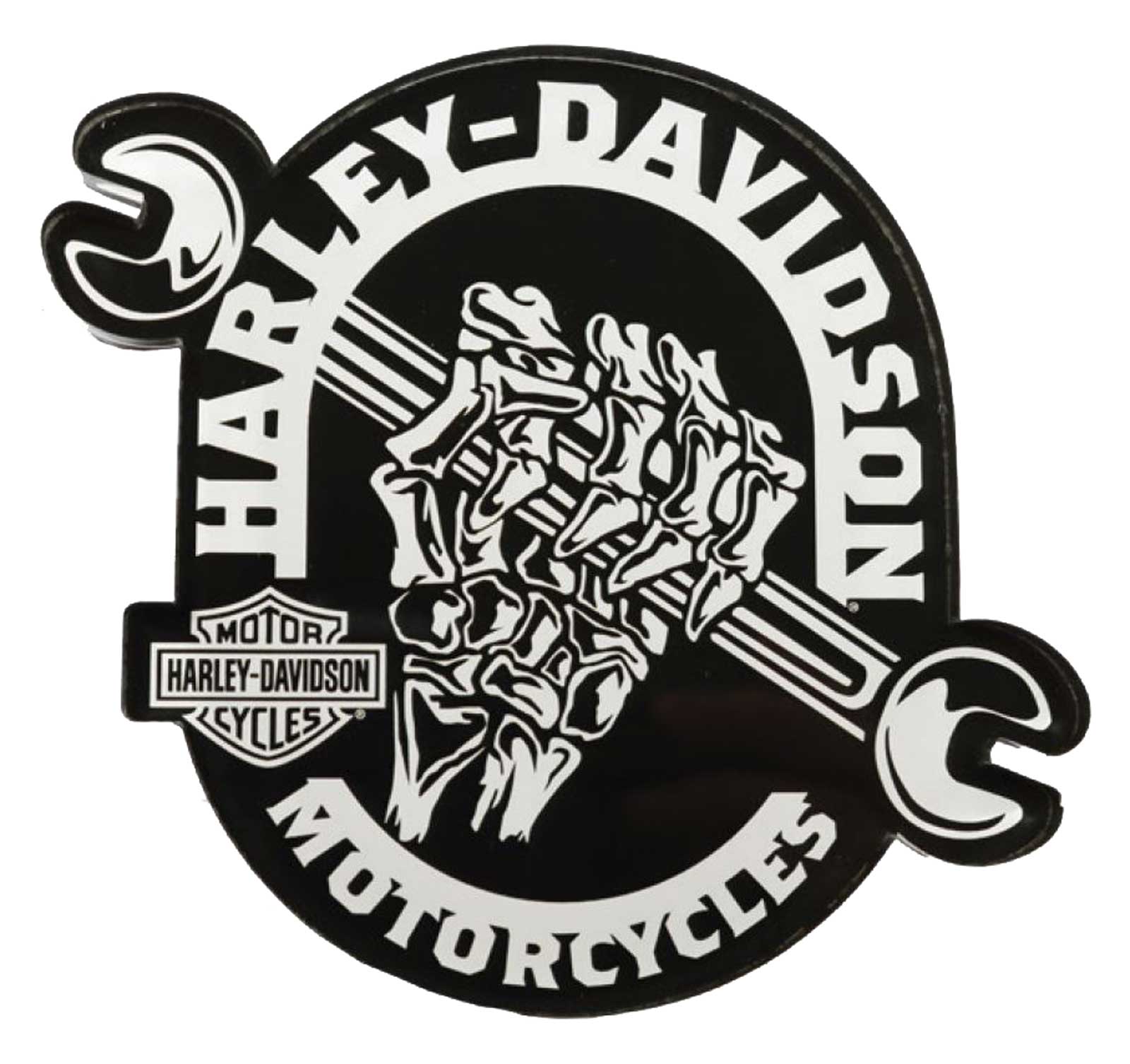 Harley-Davidson Cut-Out Spooky Fingers Hard Acrylic Magnet - 4 inch - Black - Wisconsin Harley-Davidson