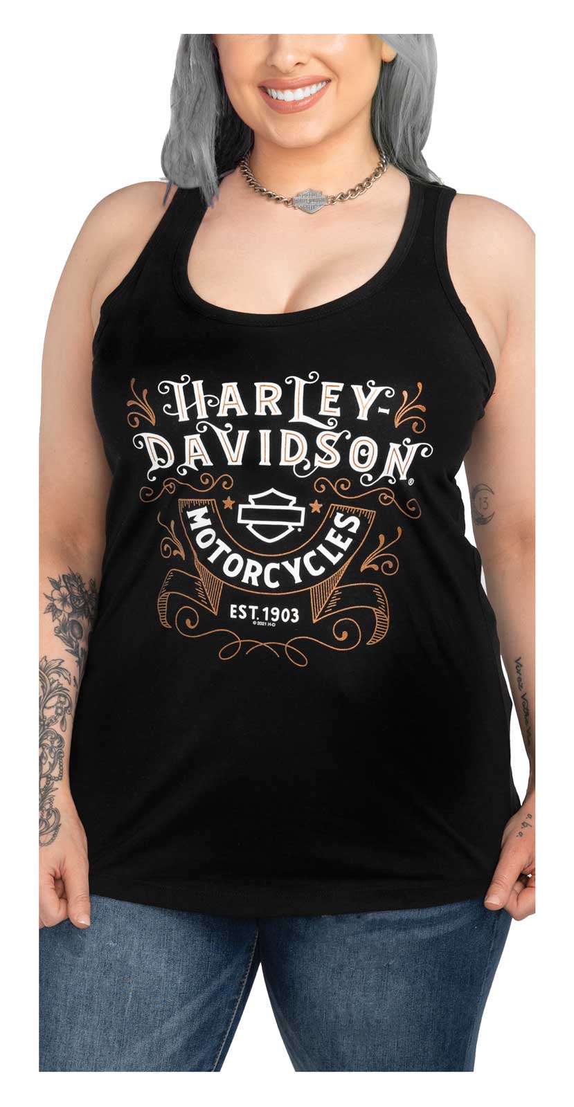 Harley-Davidson® Women's Specialty Scoop Neck Sleeveless Tank Top