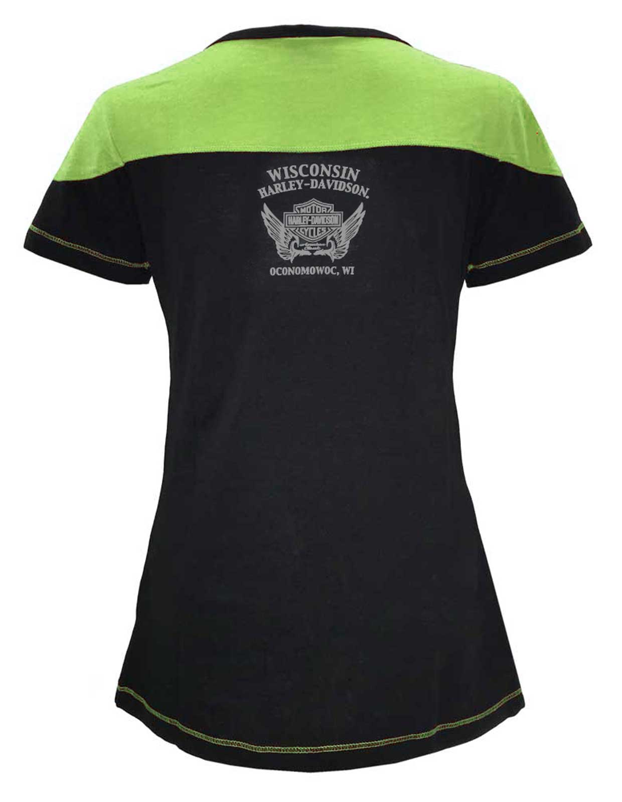 Harley-Davidson Free Shipping - Harley-Davidson Women's Watercolor Embellished Colorblocked Short Sleeve Tee - Free Shipping on many products plus Orders Over $99