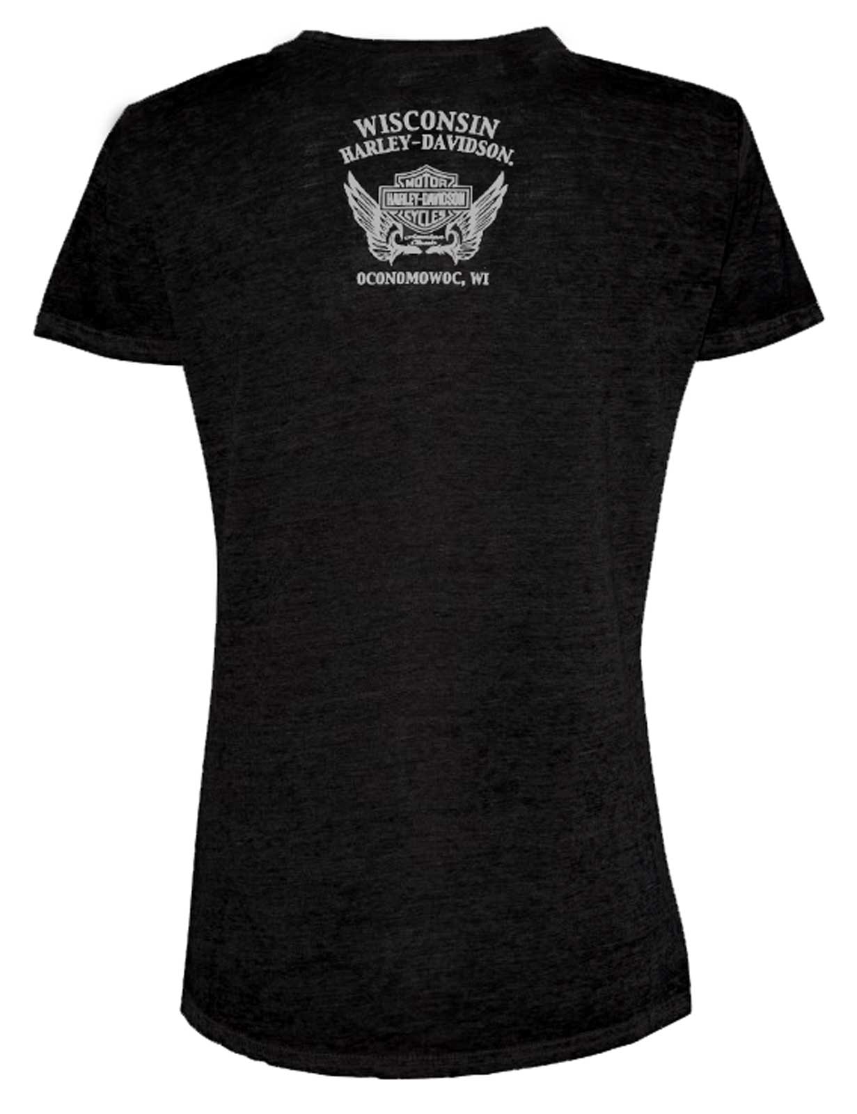 Harley-Davidson Free Shipping - Harley-Davidson Women's Neon Heart Scoop Neck Short Sleeve Burnout Tee - Black - Free Shipping on many products plus Orders Over $99