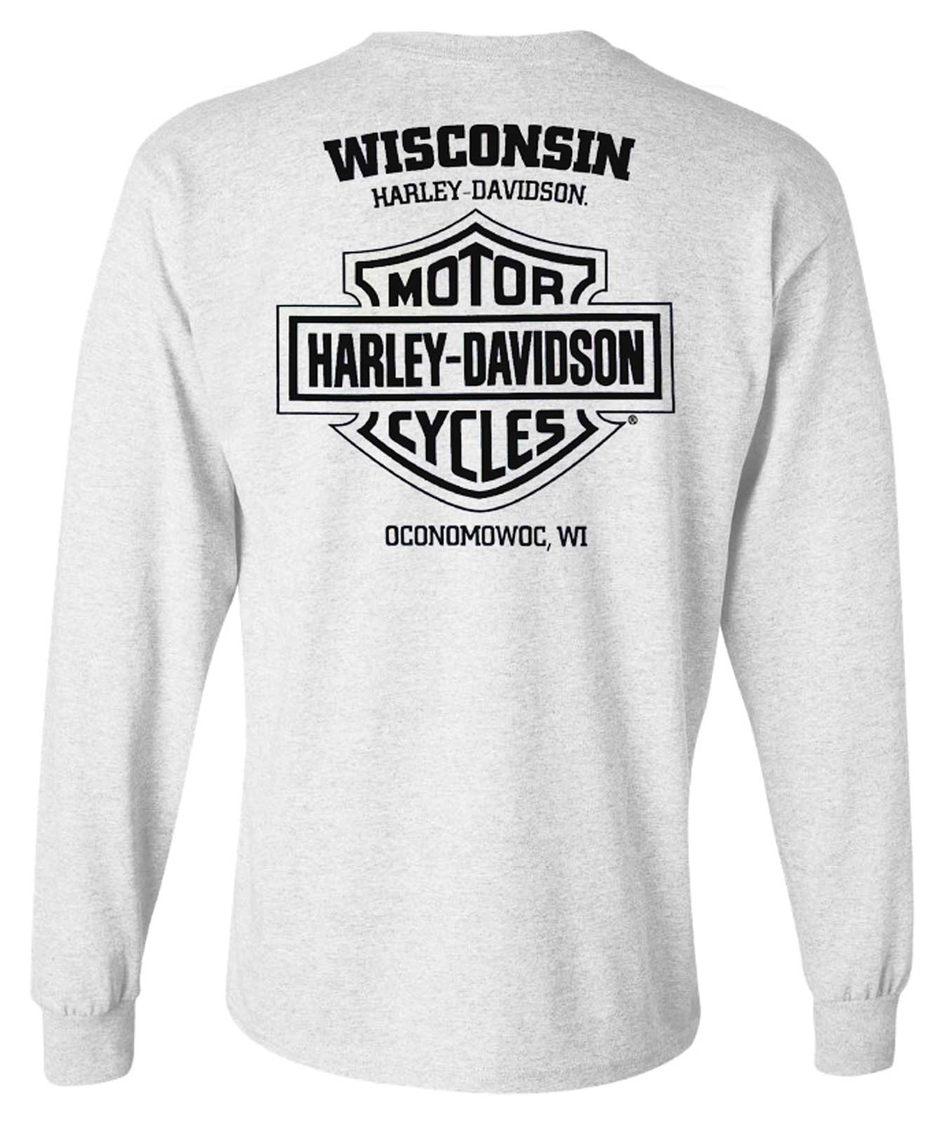 Harley-Davidson Free Shipping - Harley-Davidson Men's Distressed Town Long Sleeve Crew-Neck Shirt - Gray - Free Shipping on many products plus Orders Over $99