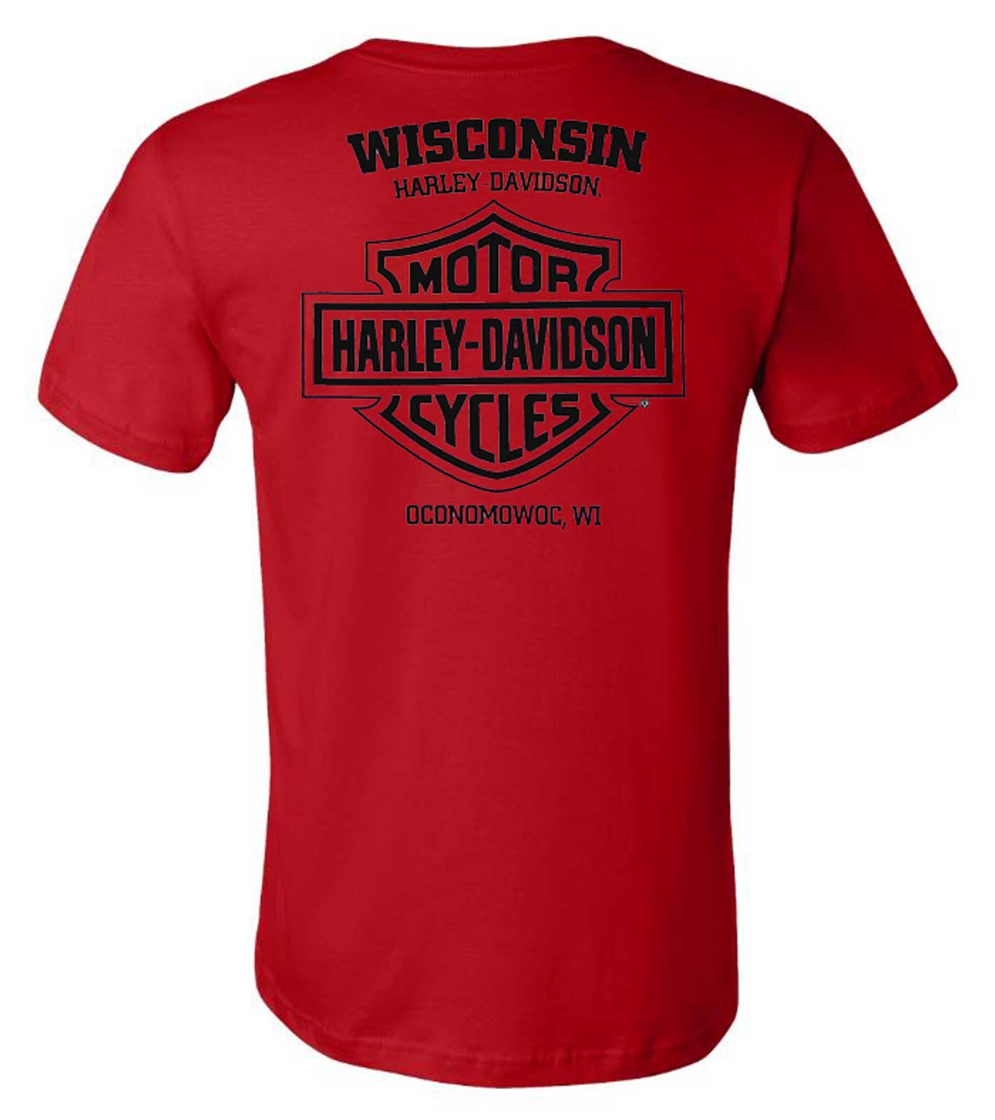 Harley-Davidson Free Shipping - Harley-Davidson Men's Extrude Chest Pocket Short Sleeve Crew-Neck T-Shirt - Red - Free Shipping on many products plus Orders Over $99