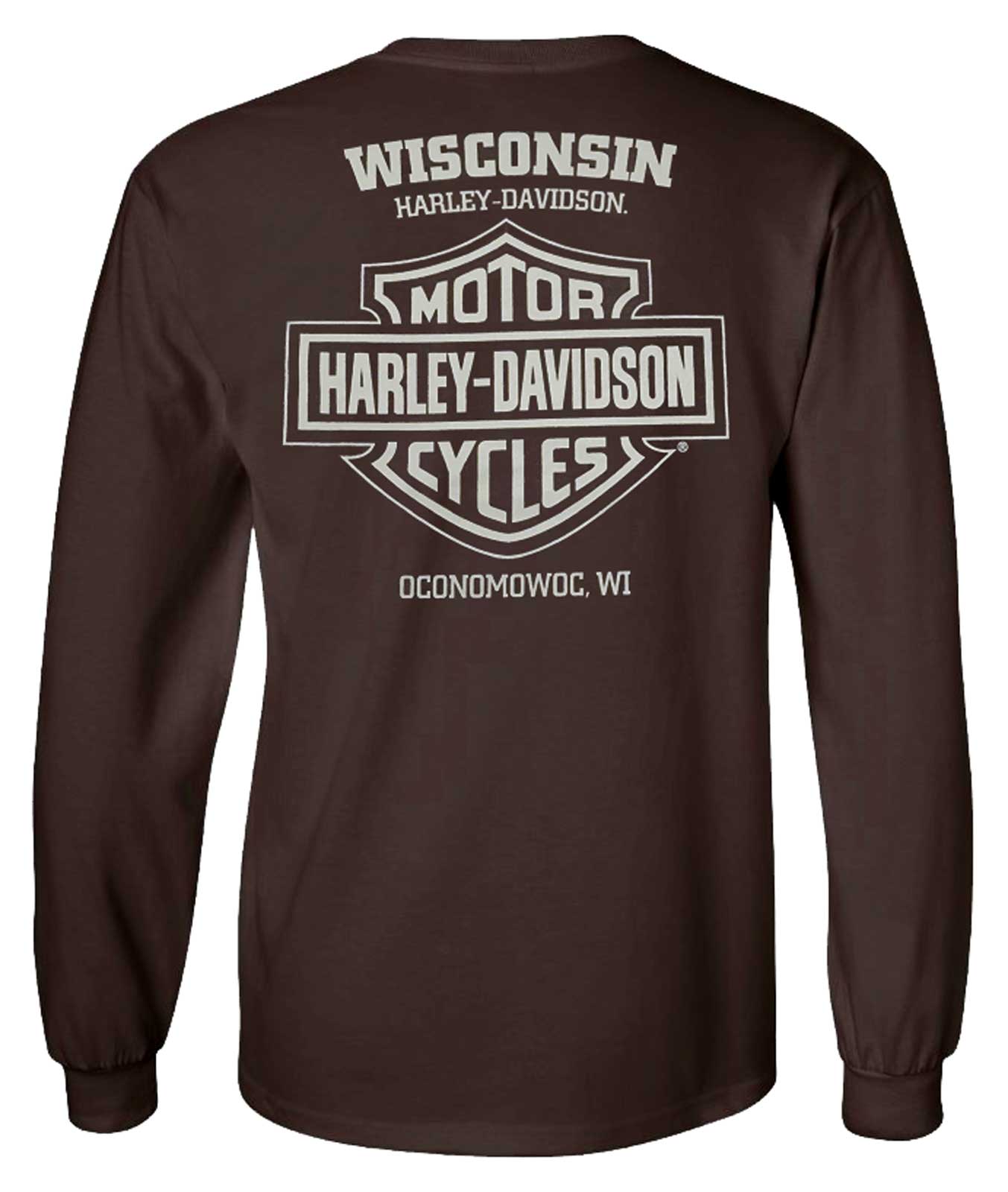 Harley-Davidson Free Shipping - Harley-Davidson Men's Garage Dust Long Sleeve Crew-Neck Cotton Shirt - Brown - Free Shipping on many products plus Orders Over $99