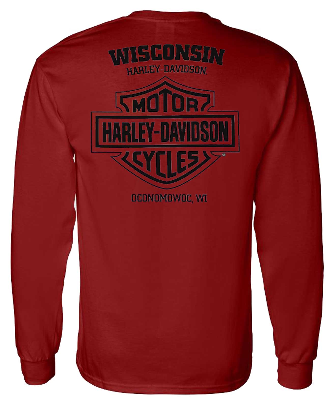 Harley-Davidson® Men's Getaway Long Sleeve Crew-Neck Cotton Shirt