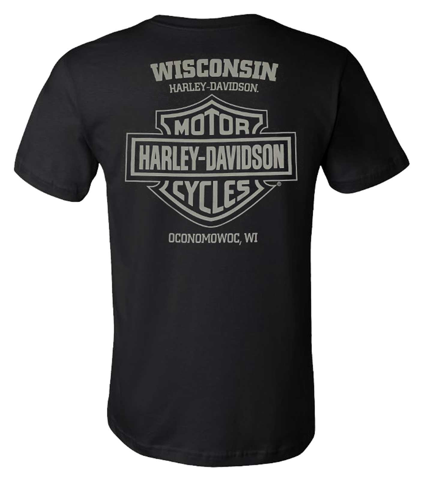 Harley-Davidson Tシャツ ブラック Harley-Davidson® Men's Retro Flight Crew-Neck Short Sleeve