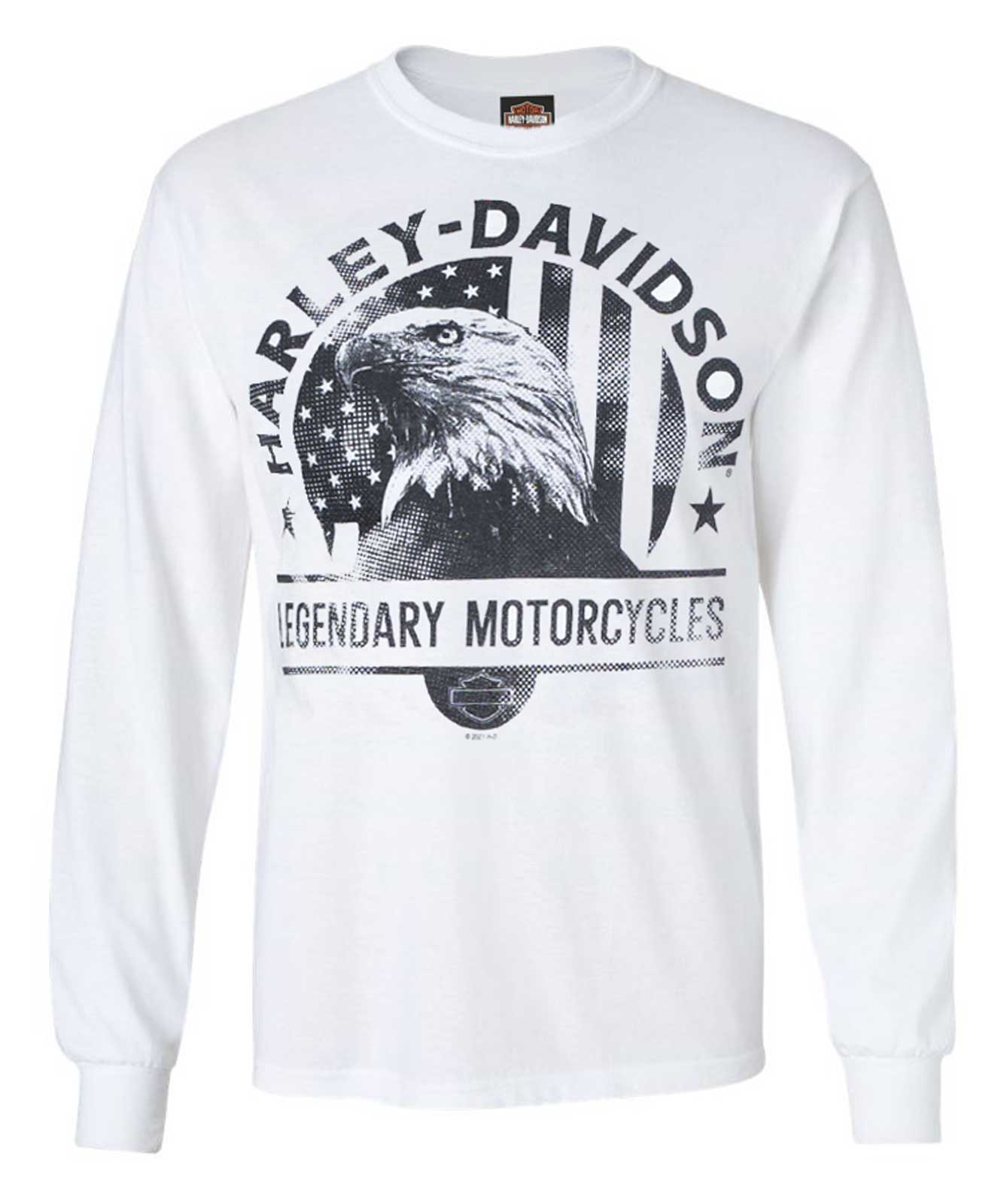 Harley-Davidson® Men's Freebird Eagle Long Sleeve Cotton Crew-Neck