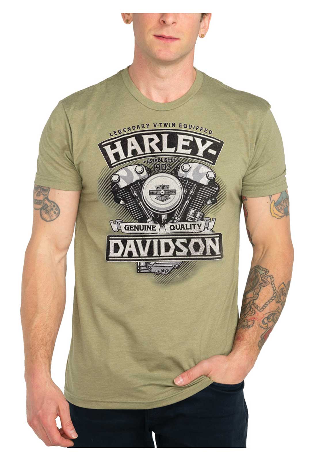 Harley-Davidson® Men's Downshift Engine Short Sleeve Crew-Neck T