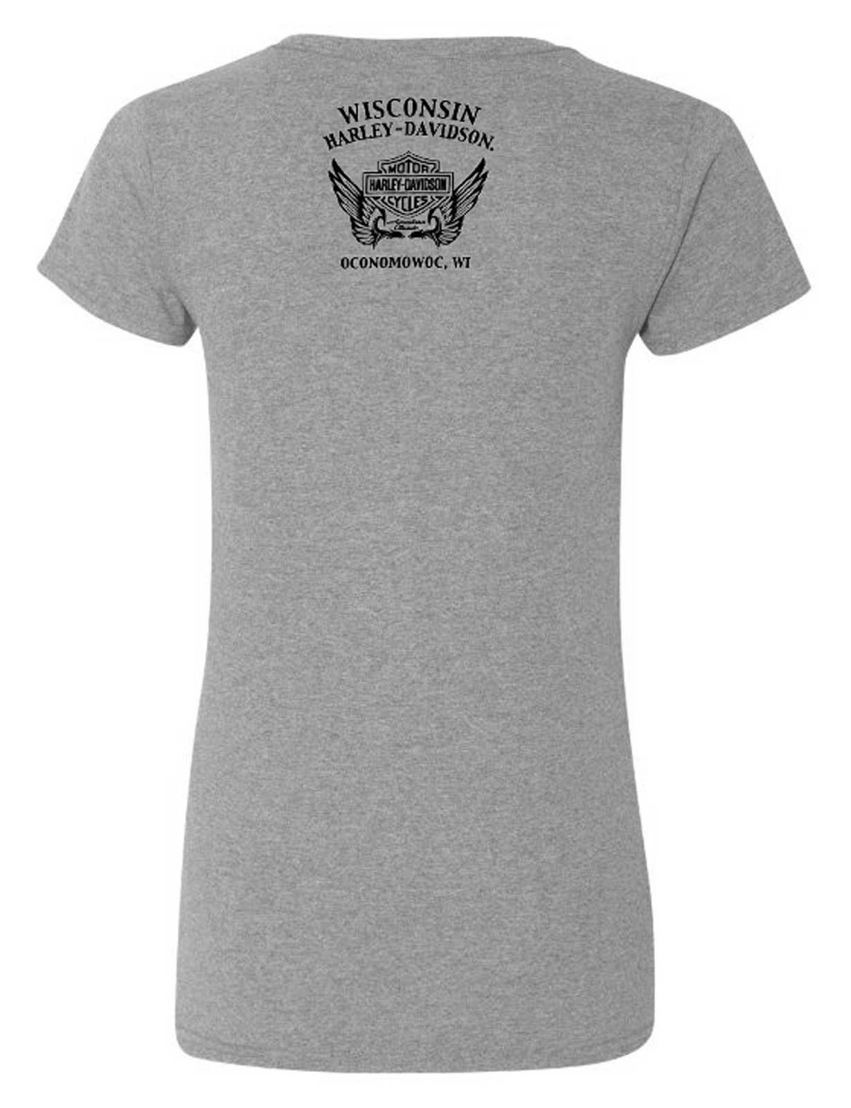 Harley-Davidson Free Shipping - Harley-Davidson Women's Embellished Full Circle Short Sleeve Tee - Gray - Free Shipping on many products plus Orders Over $99