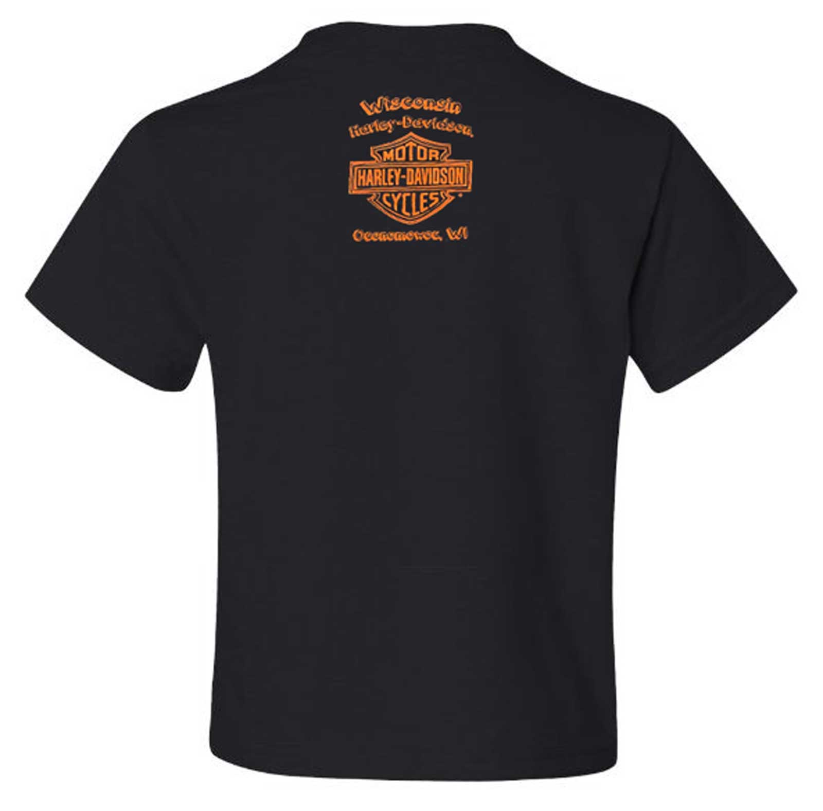 Harley-Davidson Free Shipping - Harley-Davidson Boy's Fire Text Youth Short Sleeve Cotton Tee,  Black - Free Shipping on many products plus Orders Over $99
