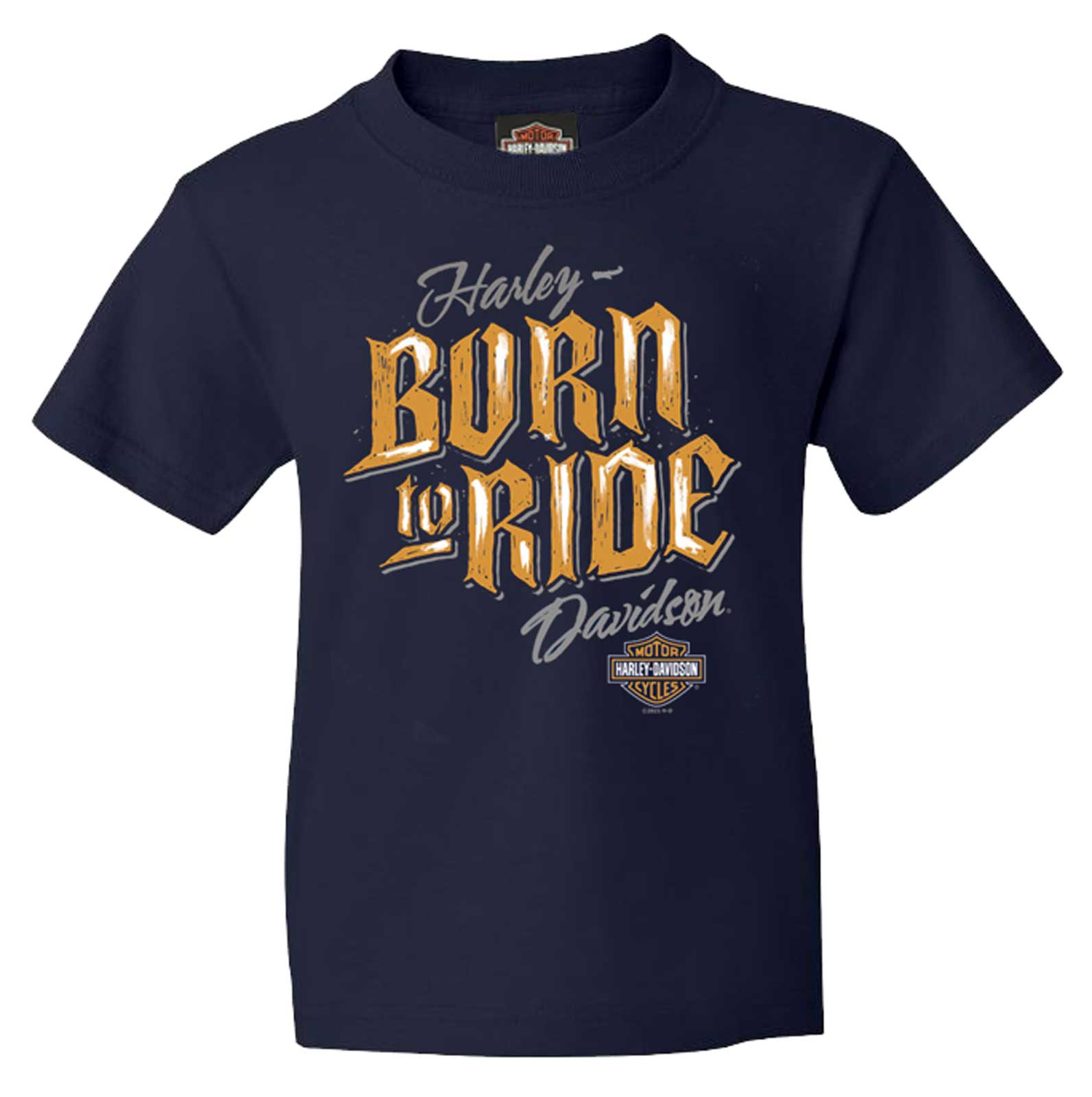 Harley-Davidson Boy's Born to Ride Short Sleeve Toddler T-Shirt - Navy - Wisconsin Harley-Davidson