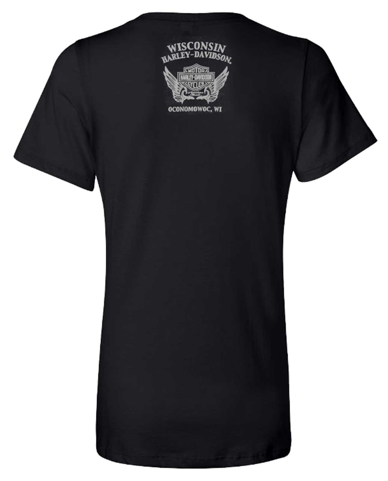 Harley-Davidson Free Shipping - Harley-Davidson Women's Flutter Foiled Script Crew-Neck Short Sleeve Tee - Black - Free Shipping on many products plus Orders Over $99