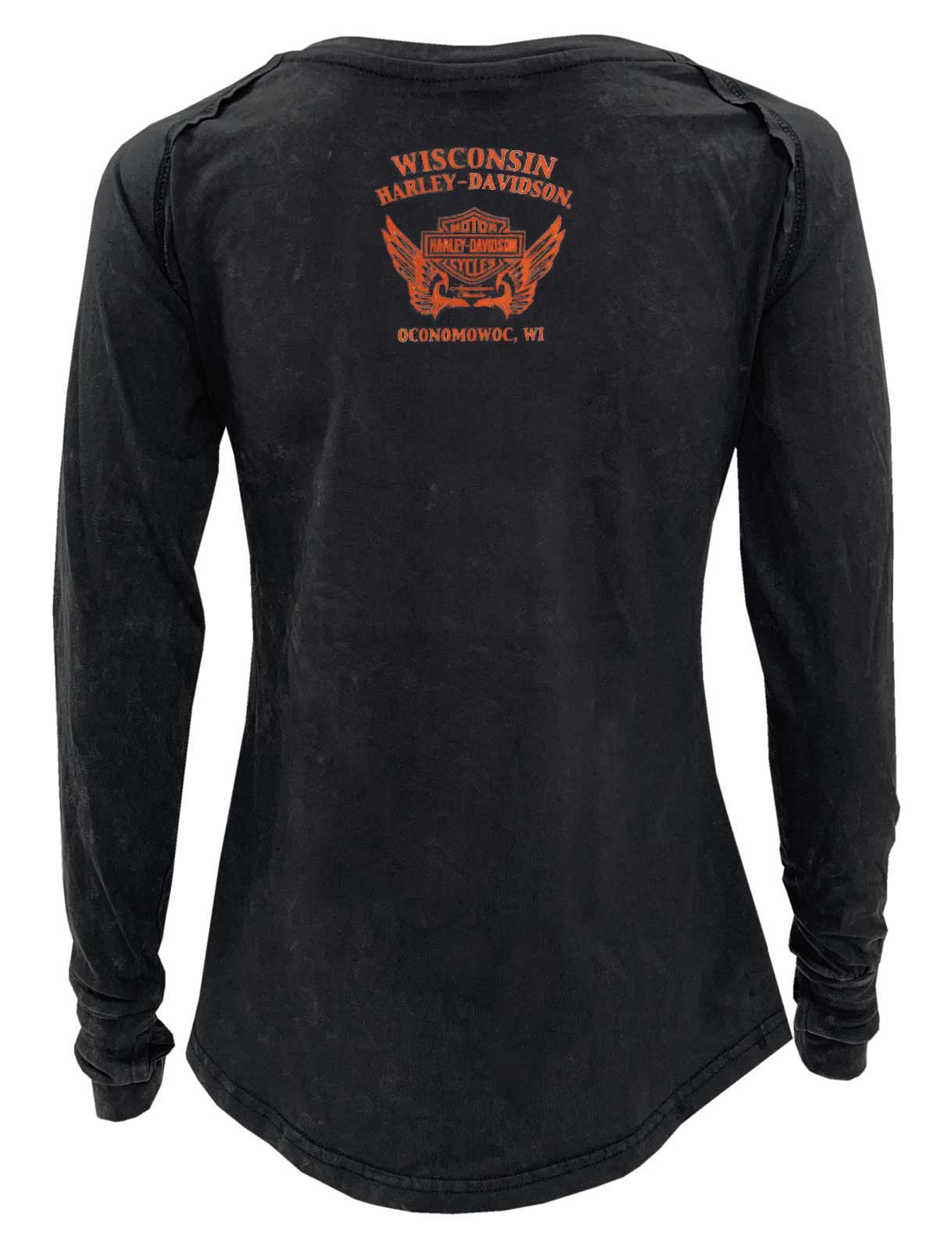 Harley-Davidson Free Shipping - Harley-Davidson Women's Avenue Foiled Long Sleeve Scoop Neck Cotton Shirt - Free Shipping on many products plus Orders Over $99