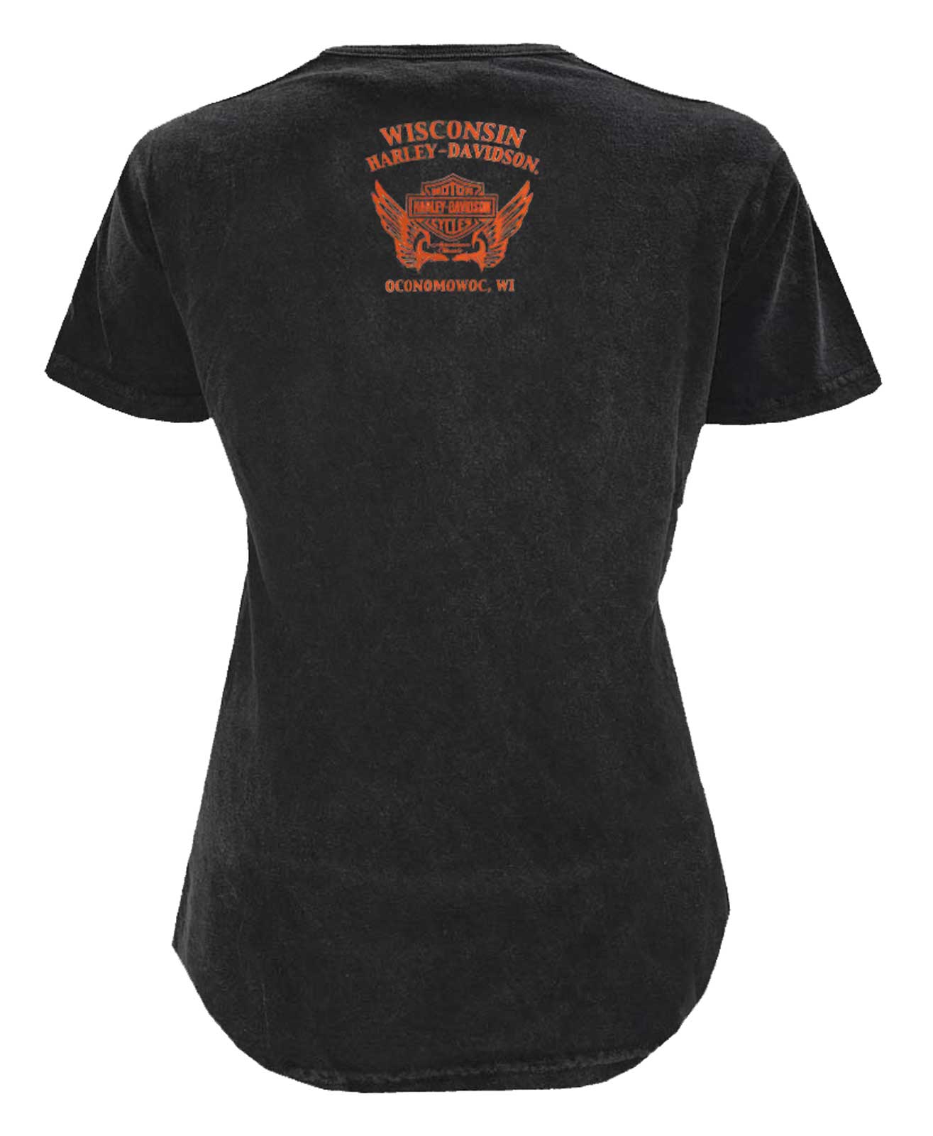 Harley-Davidson Free Shipping - Harley-Davidson Women's Have Grit Curved Hem Short Sleeve Cotton Tee- Wash Black - Free Shipping on many products plus Orders Over $99
