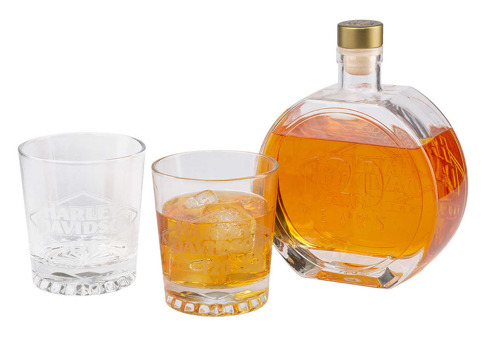 Harley-Davidson Free Shipping - Harley-Davidson 120th Anniversary Decanter/Whiskey Glasses Set - Limited Edition - Free Shipping on many products plus Orders Over $99
