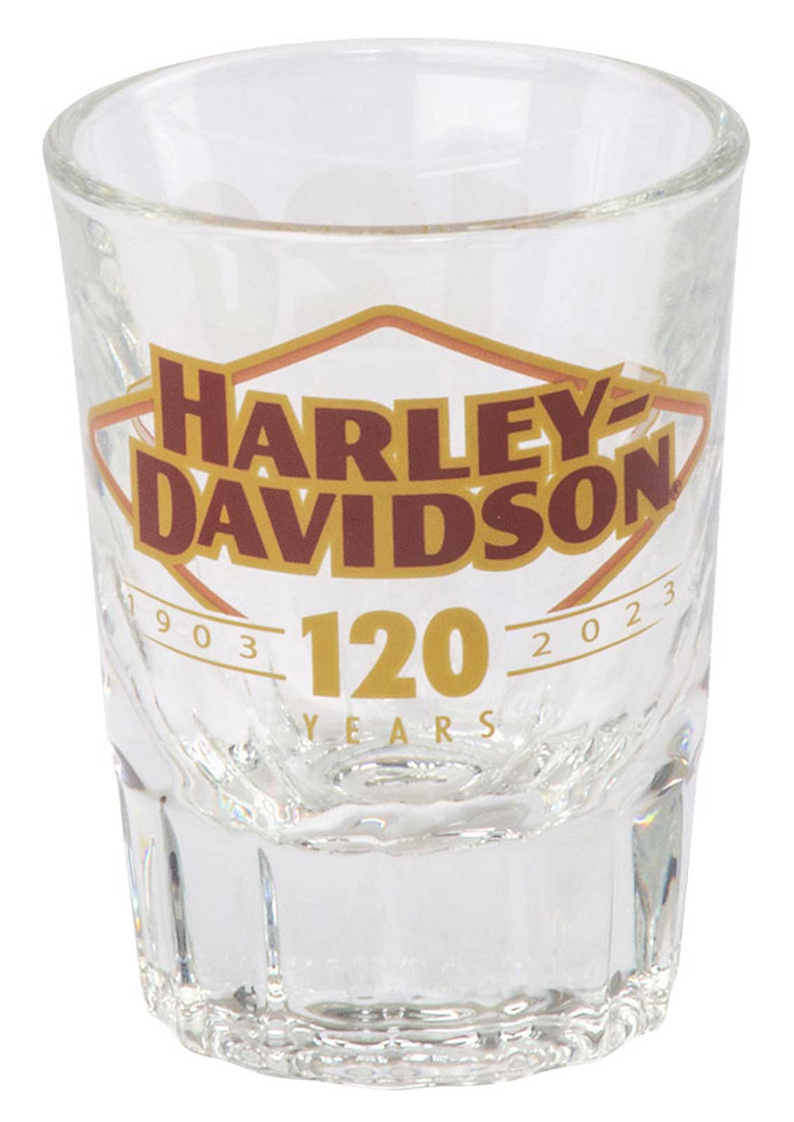 Harley-Davidson Free Shipping - Harley-Davidson 120th Anniversary Short Shot Glass, Limited Edition - 2 oz. - Free Shipping on many products plus Orders Over $99