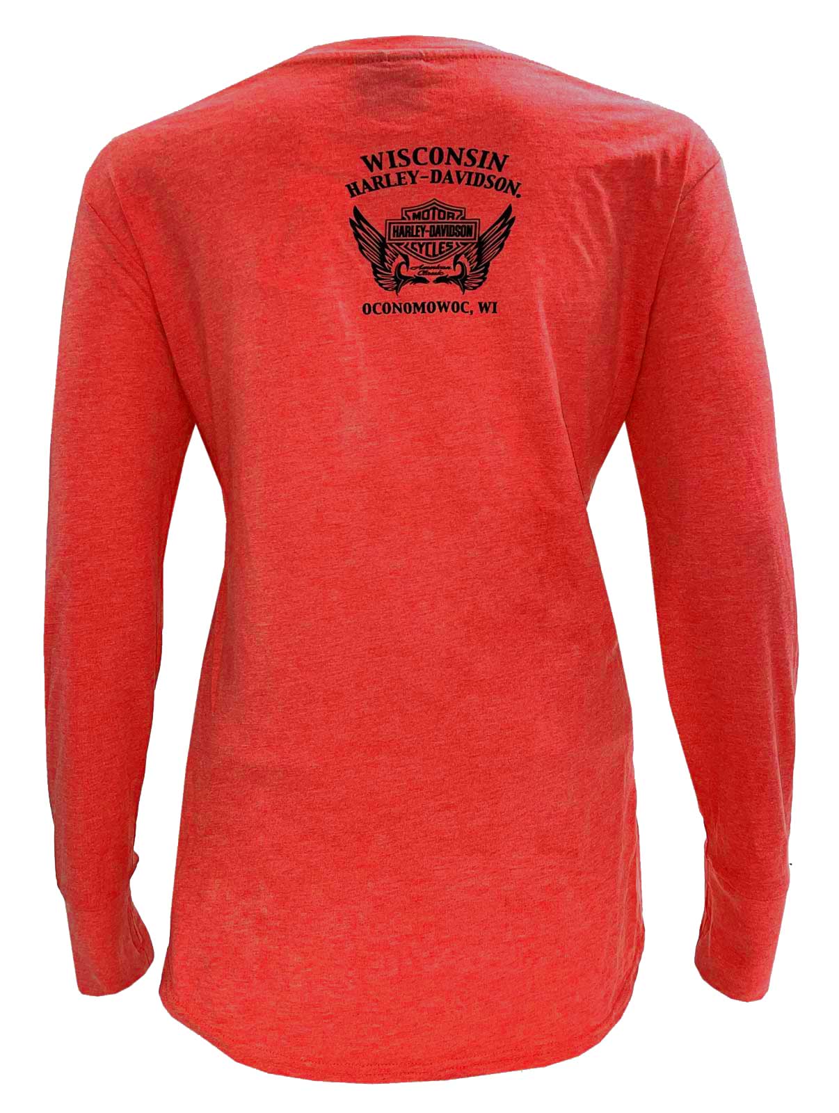 Harley-Davidson Free Shipping - Harley-Davidson Women's Foiled Winged H-D V-Neck Long Sleeve Tee, Pink - Free Shipping on many products plus Orders Over $99