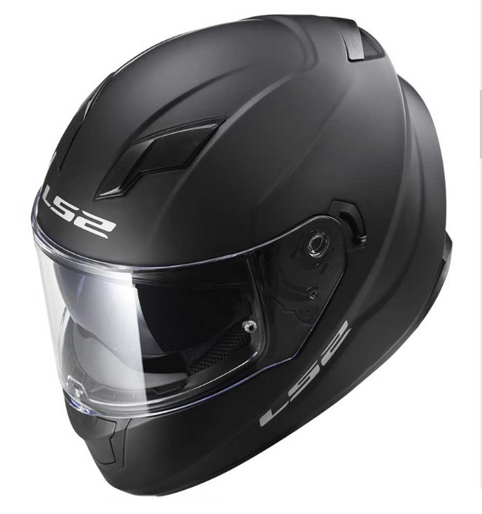 LS2 Helmets Full Face Street Stream Motorcycle Helmet, Solid Gloss Black 328-100 - No Hassle Returns at Wisconsin Harley