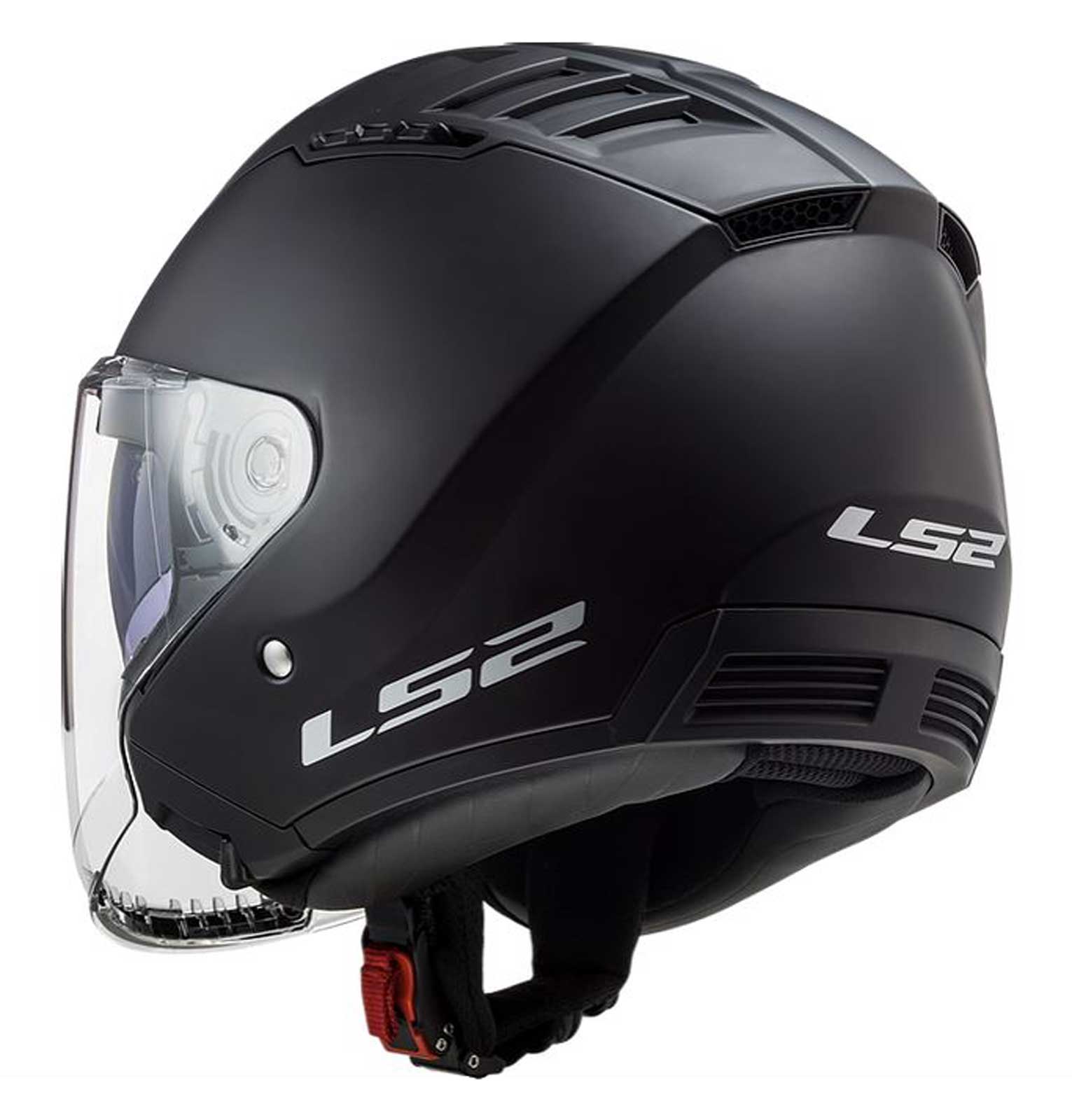 LS2 Helmets Copter Open Face Sun Shield Motorcycle Helmet - Matte Black - No Hassle Returns at Wisconsin Harley
