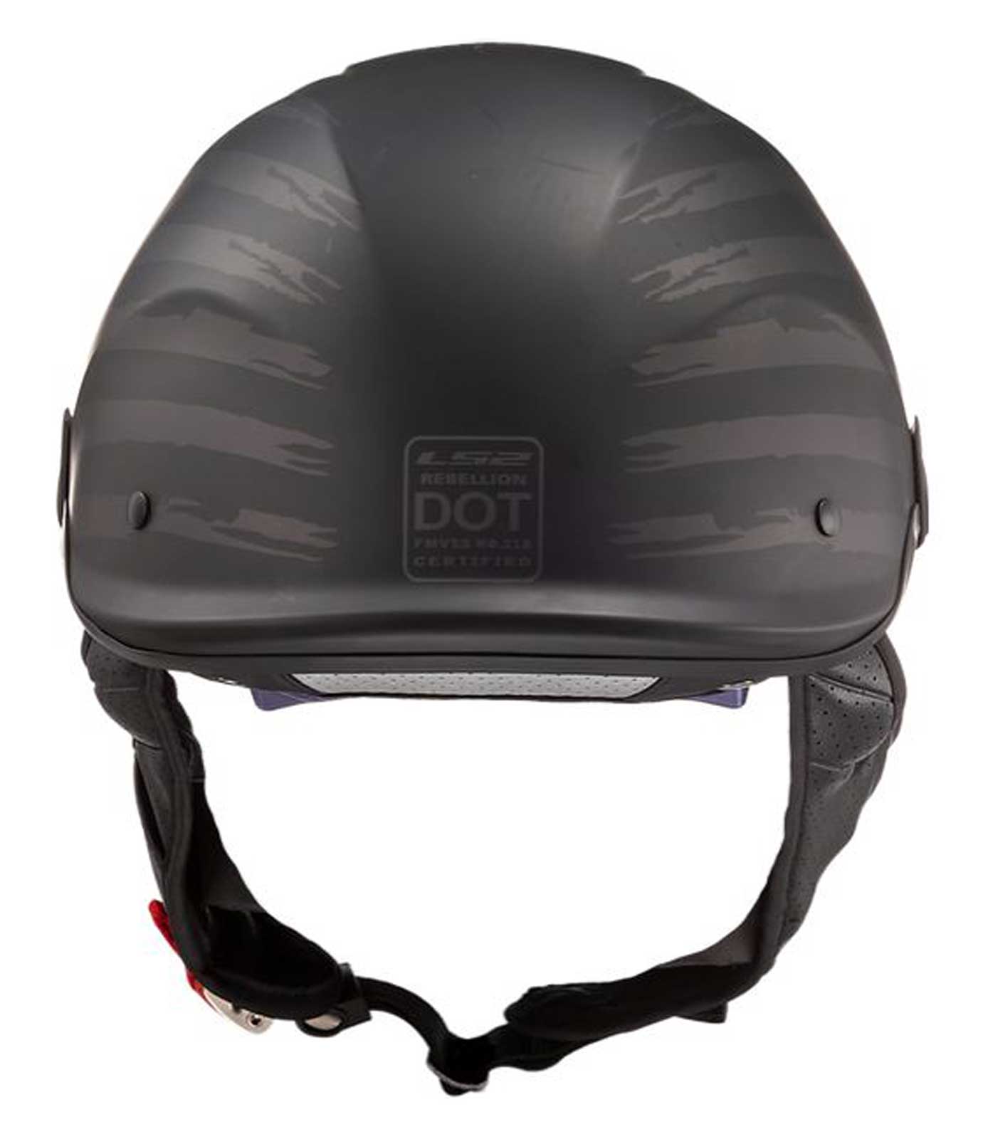 LS2 Helmets Rebellion 1812 American Flag Motorcycle Half Helmet - Matte Black - No Hassle Returns at Wisconsin Harley