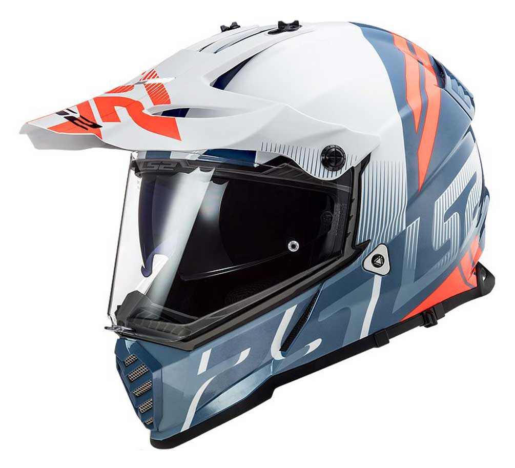 LS2 Helmets Blaze Sprint Adventure Motorcycle Helmet, White/Red/Gray 436B-112 - Wisconsin Harley-Davidson