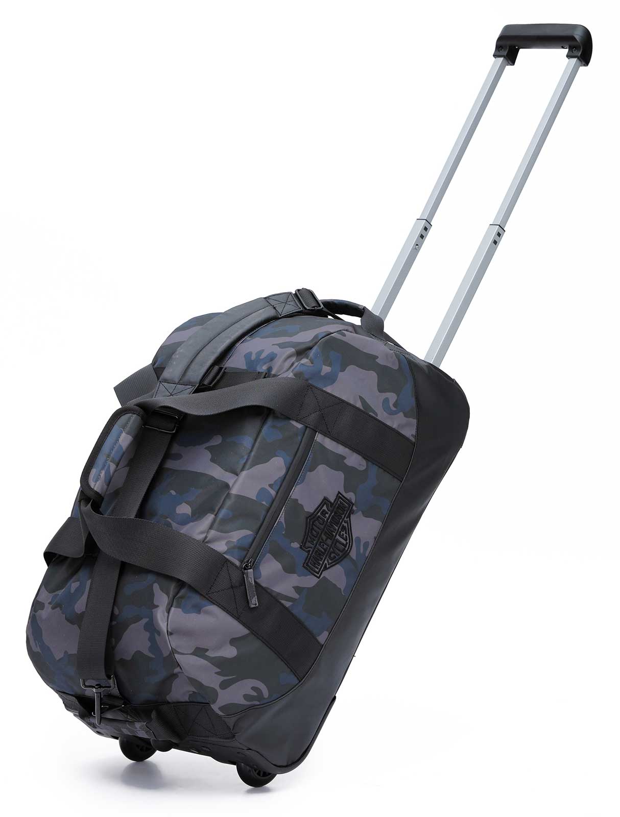 Harley-Davidson 21" B&S Crinkle Nylon Carry-On Wheeling Duffel Bag - Camo - Largest Selection of Harley-Davidson Products