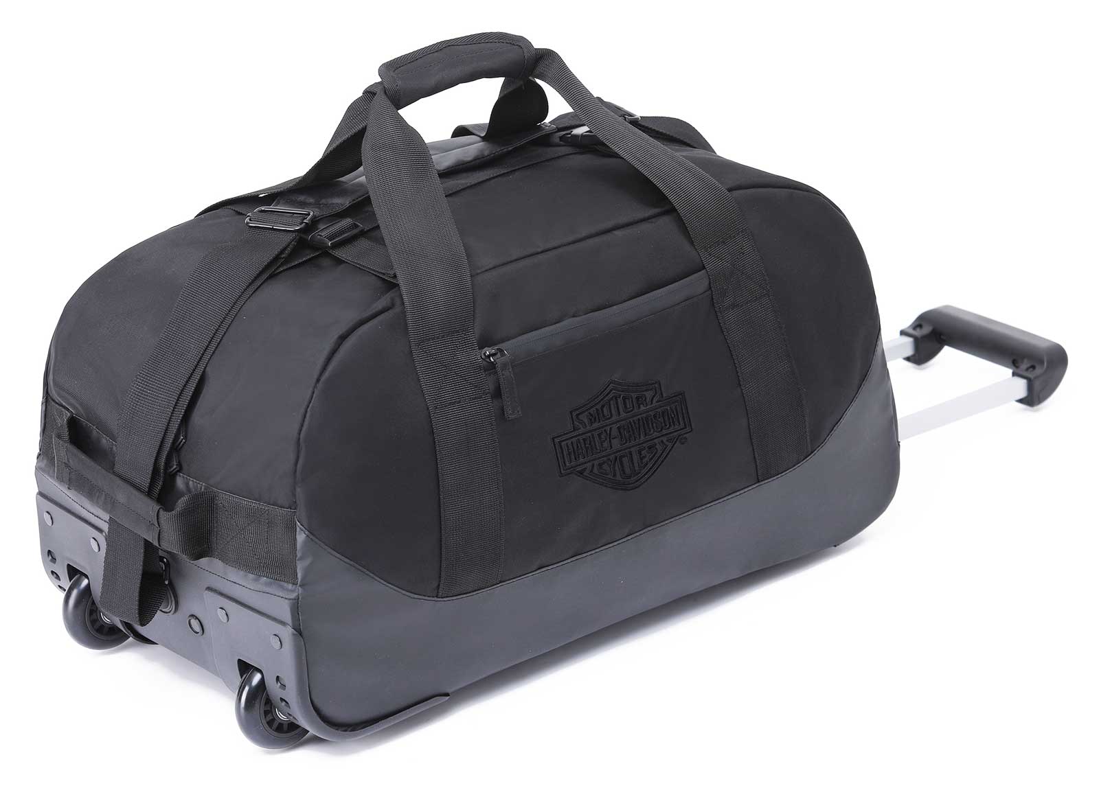 Harley-Davidson Free Shipping - Harley-Davidson 21" B&S Crinkle Nylon Carry-On Wheeling Duffel Bag - Black - Free Shipping on many products plus Orders Over $99