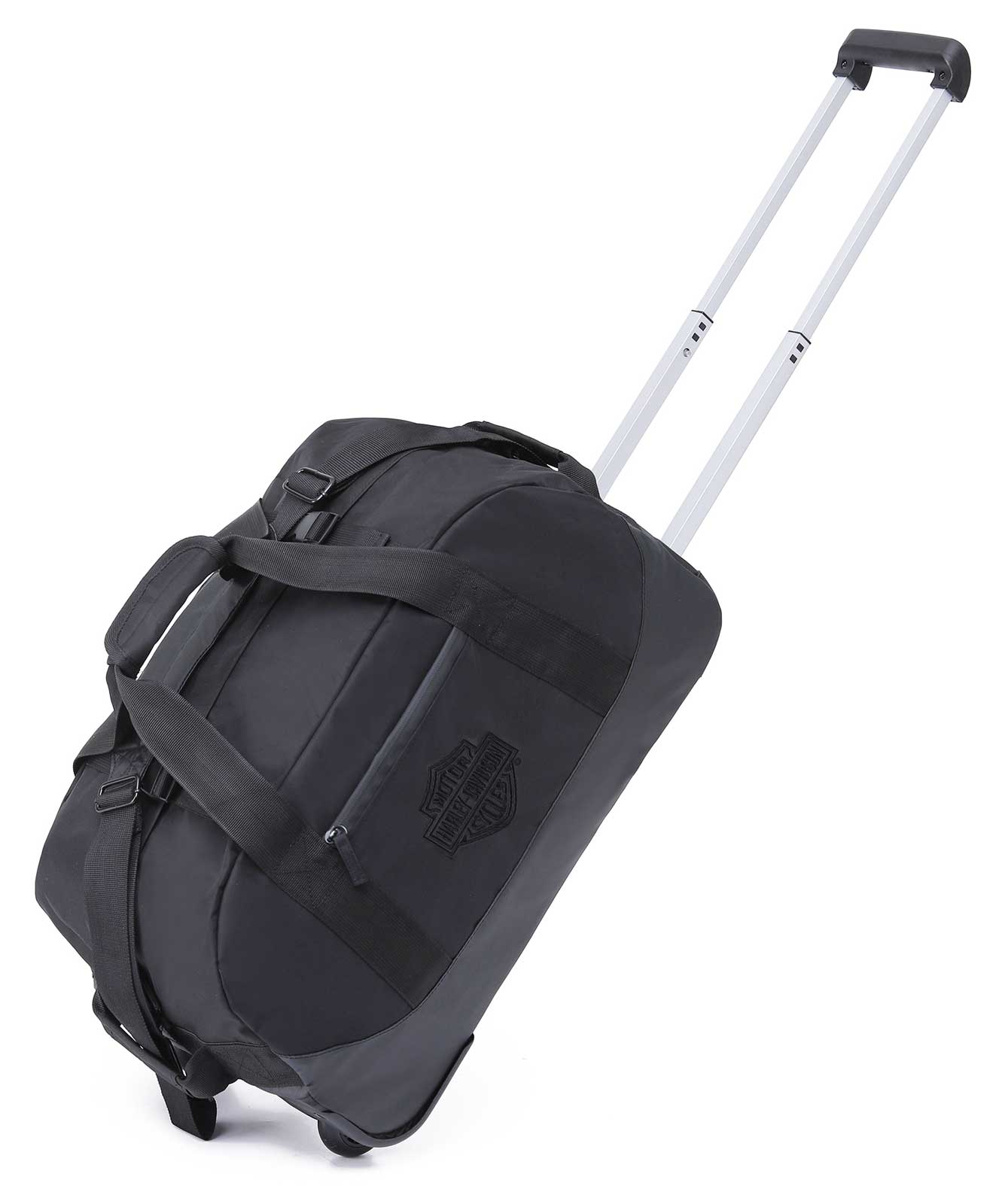 Harley-Davidson 21" B&S Crinkle Nylon Carry-On Wheeling Duffel Bag - Black - Largest Selection of Harley-Davidson Products