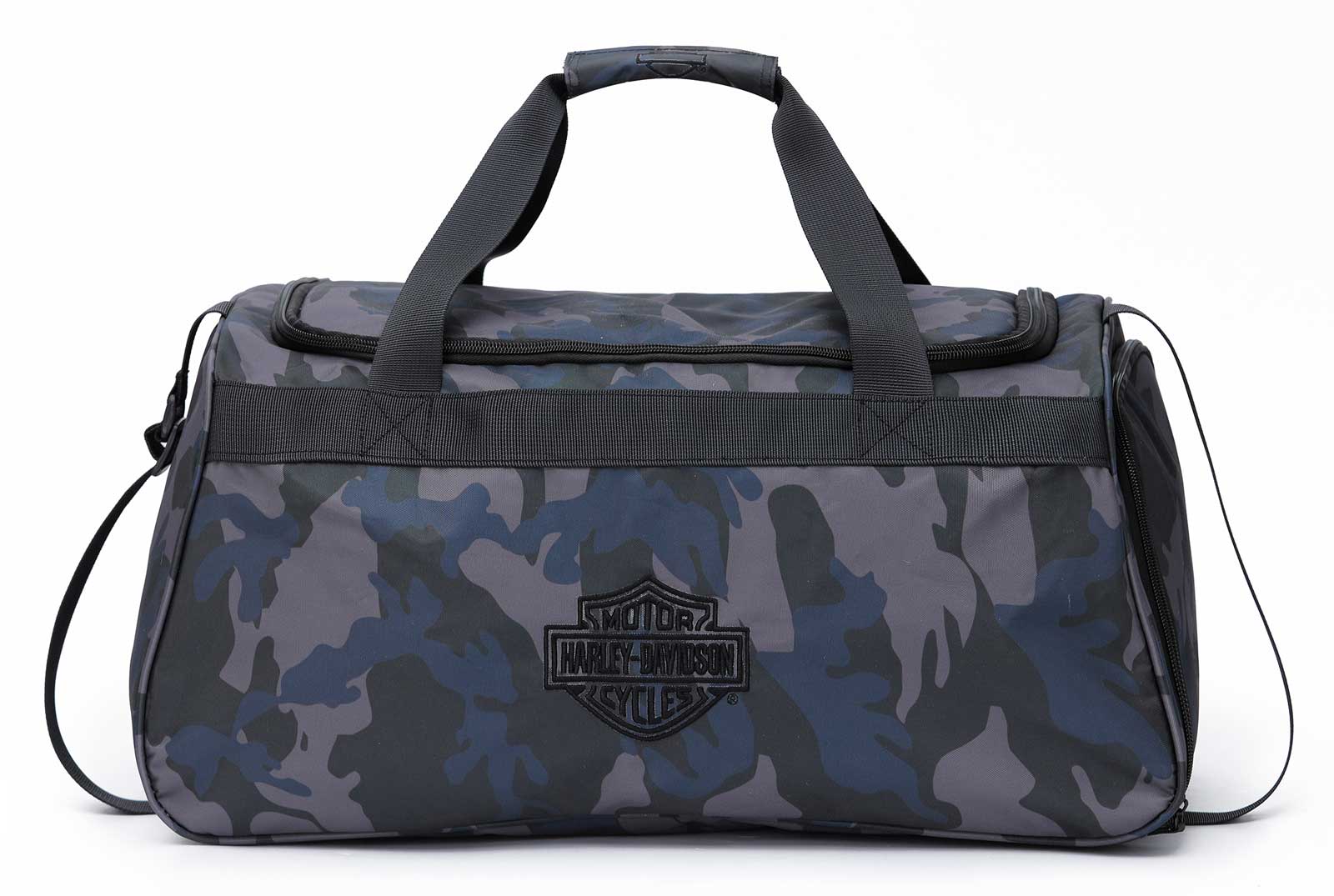 Harley-Davidson® Crinkle Bar & Shield Nylon Duffel Bag w/Side Shoe Pocket -  Camo