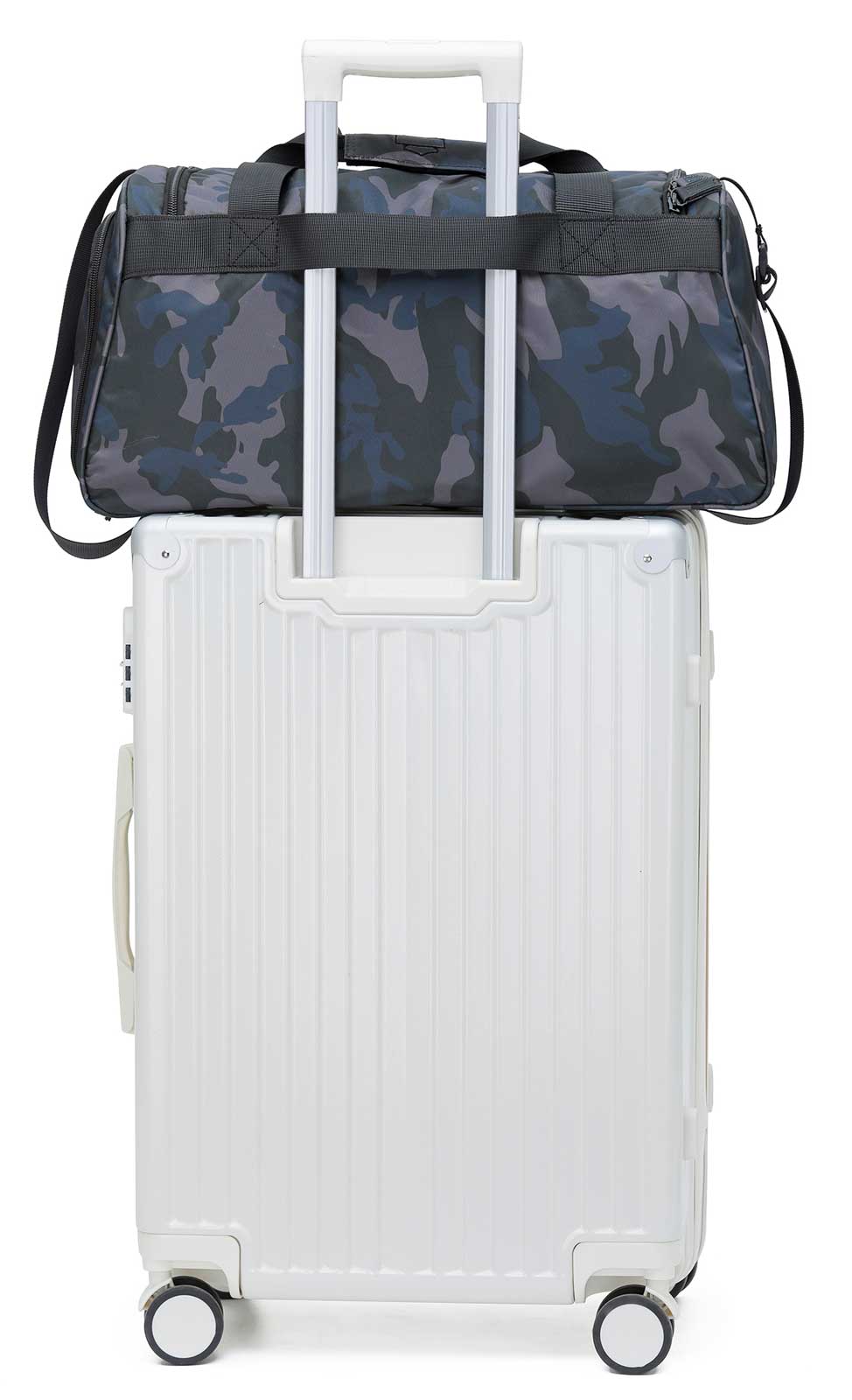 Harley-Davidson Crinkle Bar & Shield Nylon Duffel Bag w/Side Shoe Pocket - Camo - Largest Selection of Harley-Davidson Products