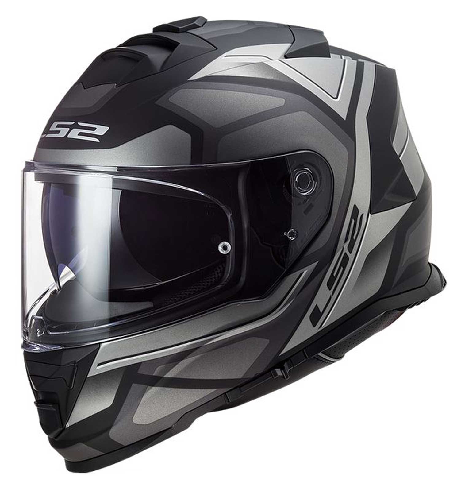 LS2 Helmets Assault Petra Full Face Shield Motorcycle Helmet, Matte Black/Gray - Wisconsin Harley-Davidson