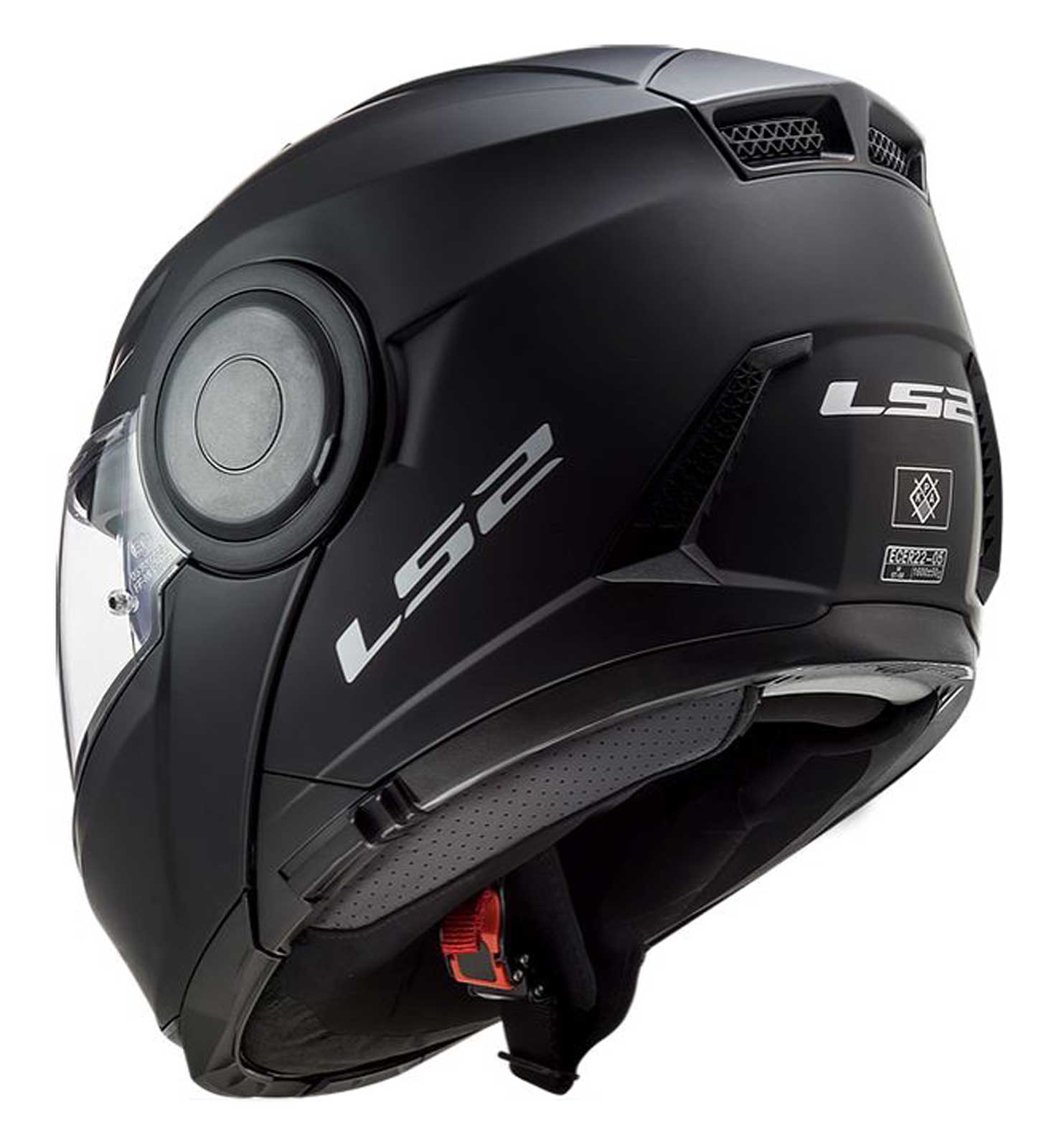 LS2 Helmets Horizon Solid Modular Sun Shield Motorcycle Helmet - Matte Black - No Hassle Returns at Wisconsin Harley