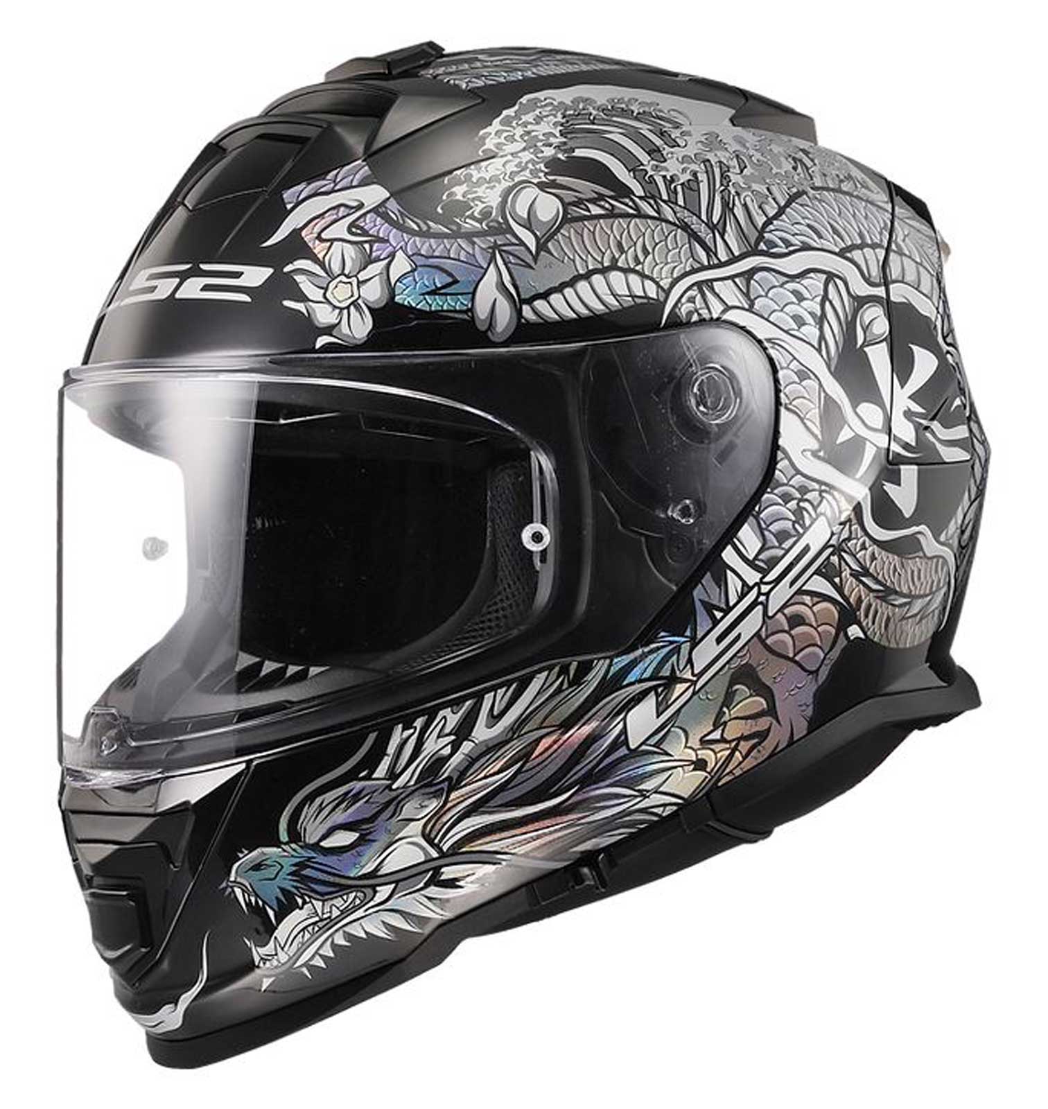 LS2 Helmets Warrior Krome Assault Full Face Motorcycle Helmet