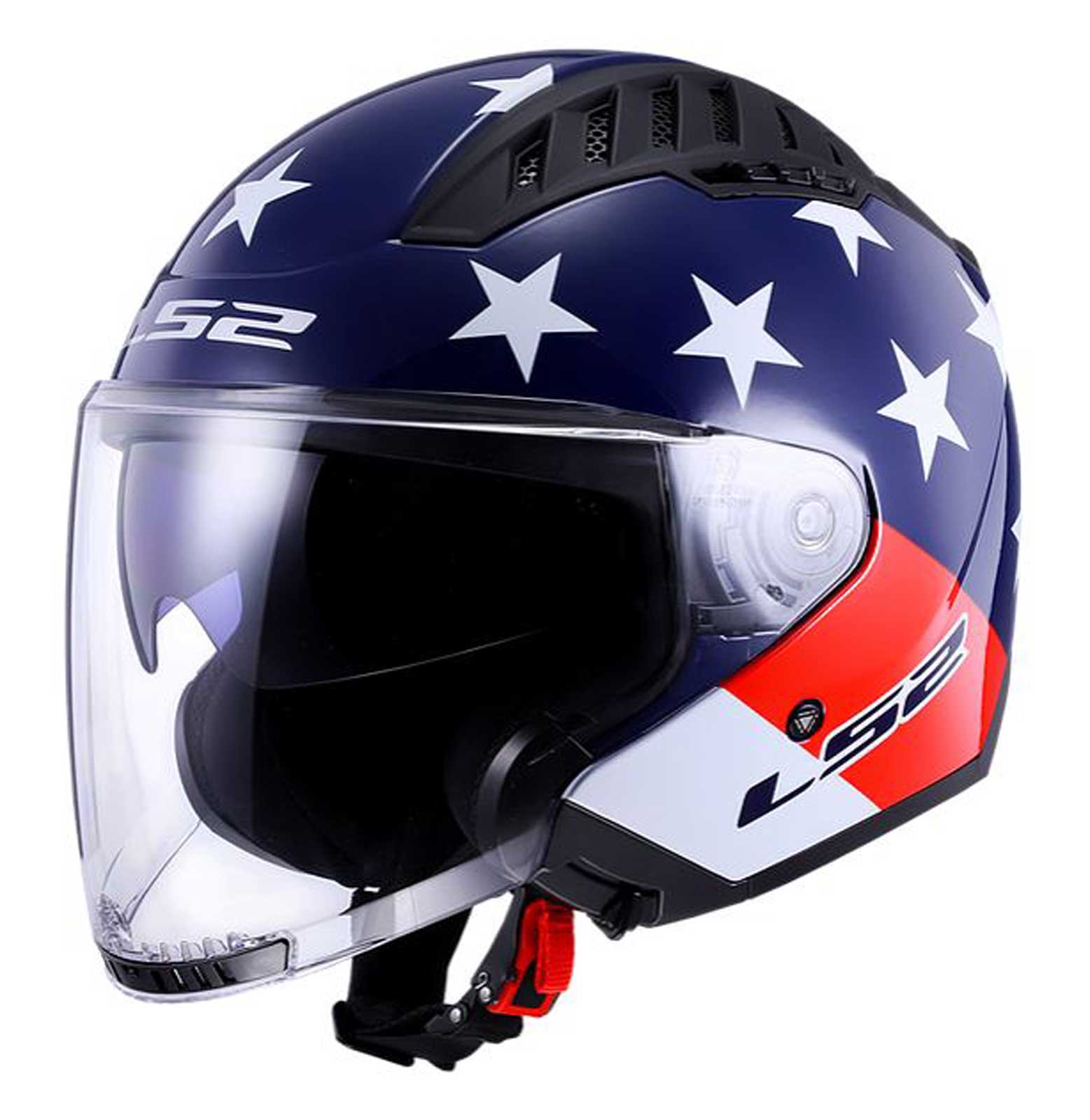 LS2 Copter American Helmet - Red/White/Blue - Xs