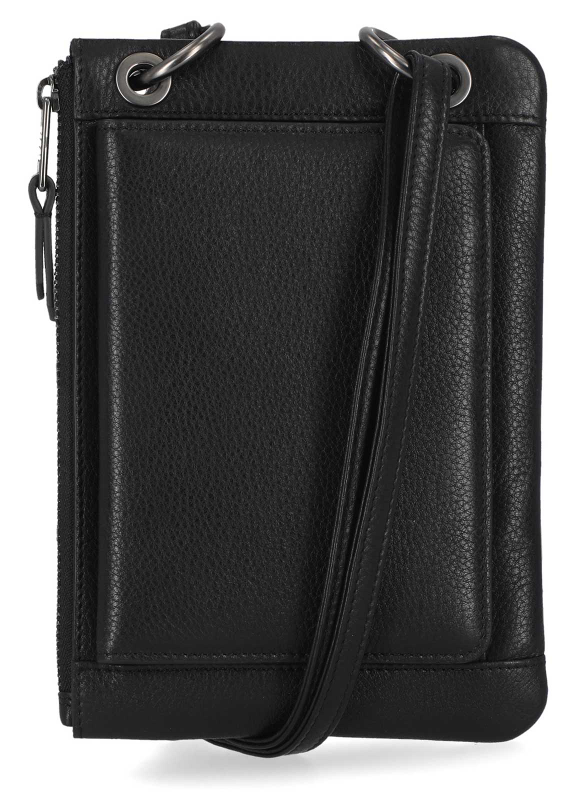 Harley-Davidson Women's Classic Phone Case Leather Crossbody Purse - Black - No Hassle Returns at Wisconsin Harley
