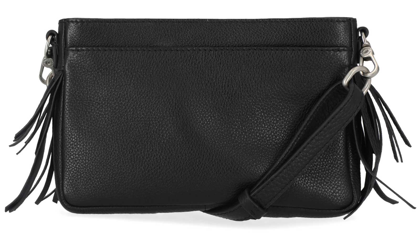Harley-Davidson Women's Festival Fringe Zippered Leather Hip Bag - Black - No Hassle Returns at Wisconsin Harley