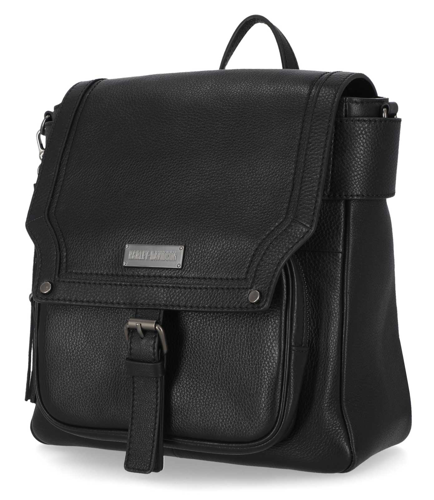 Harley-Davidson Free Shipping - Harley-Davidson Women's Classic Genuine Leather Flap Backpack w/ Tassel, Black - Free Shipping on many products plus Orders Over $99
