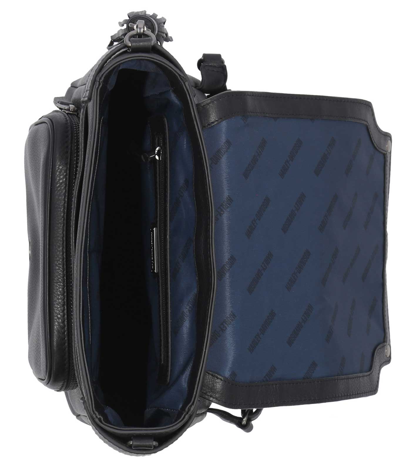 Harley-Davidson Women's Classic Genuine Leather Flap Backpack w/ Tassel, Black - No Hassle Returns at Wisconsin Harley