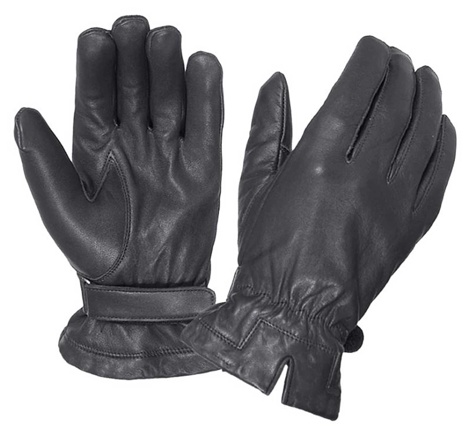 UNIK Women's Cowhide Leather Full-Finger Adjustable Motorcycle Gloves - Black - Wisconsin Harley-Davidson