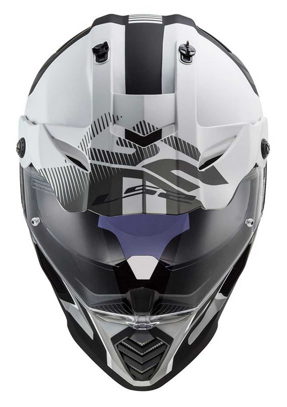 LS2 Helmets Blaze Sprint Full Face Motorcycle Helmet, Gloss Black/White - No Hassle Returns at Wisconsin Harley