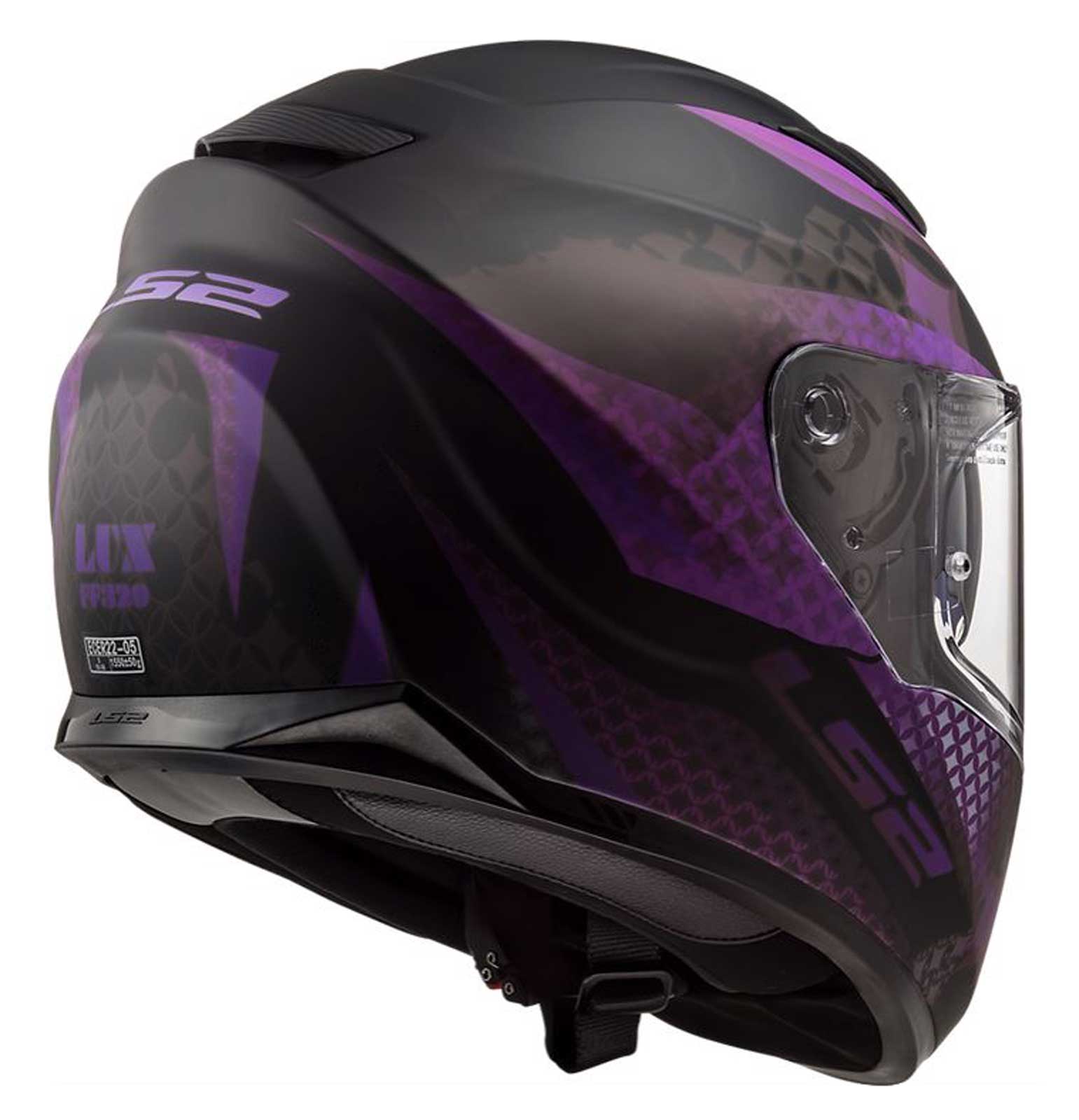 LS2 Helmets Lux Stream EVO Full Face Motorcycle Helmet, Matte Black/Pink - Largest Selection of Harley-Davidson Products